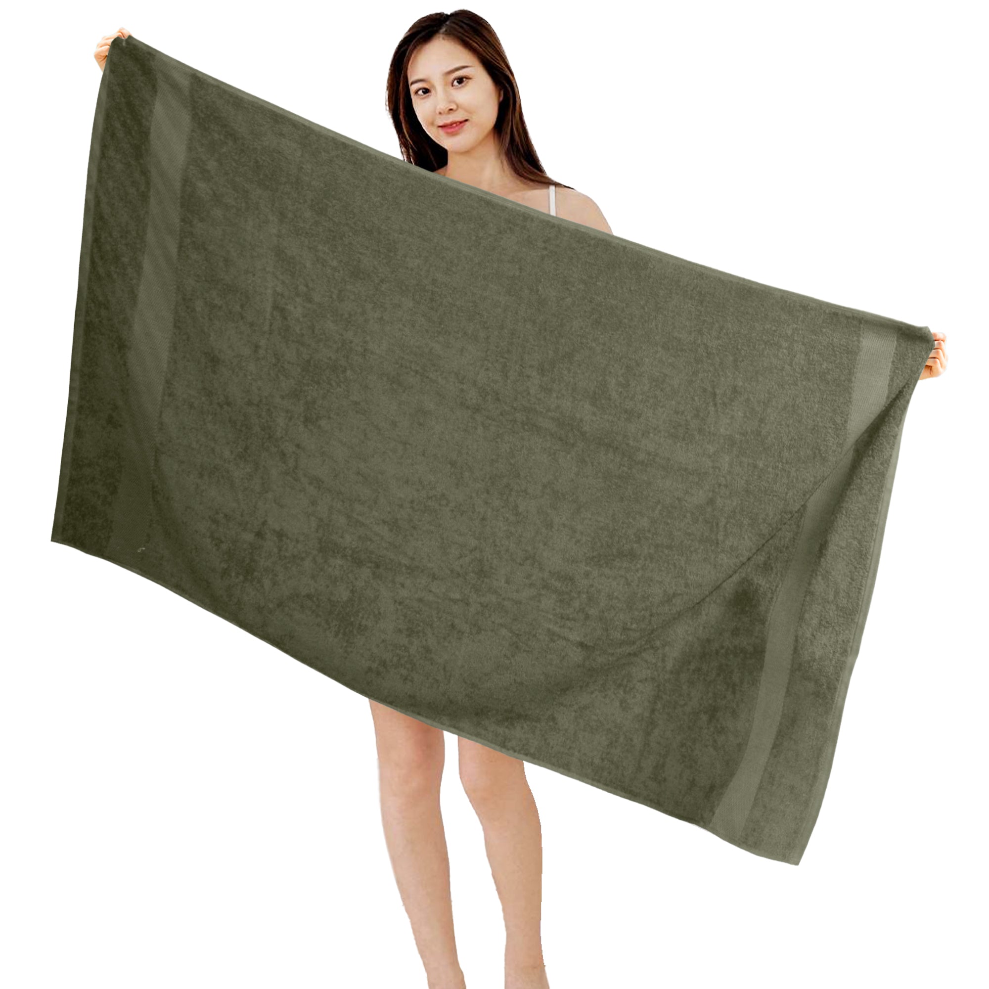 HOUSSE Alvora Cotton Bath Towels |Large Size (75 cms x 150 cms) - Quick Absorption &Faster Drying Bath Towel | 450 GSM | Cotton Towel for Men/Women | Urban Comfort