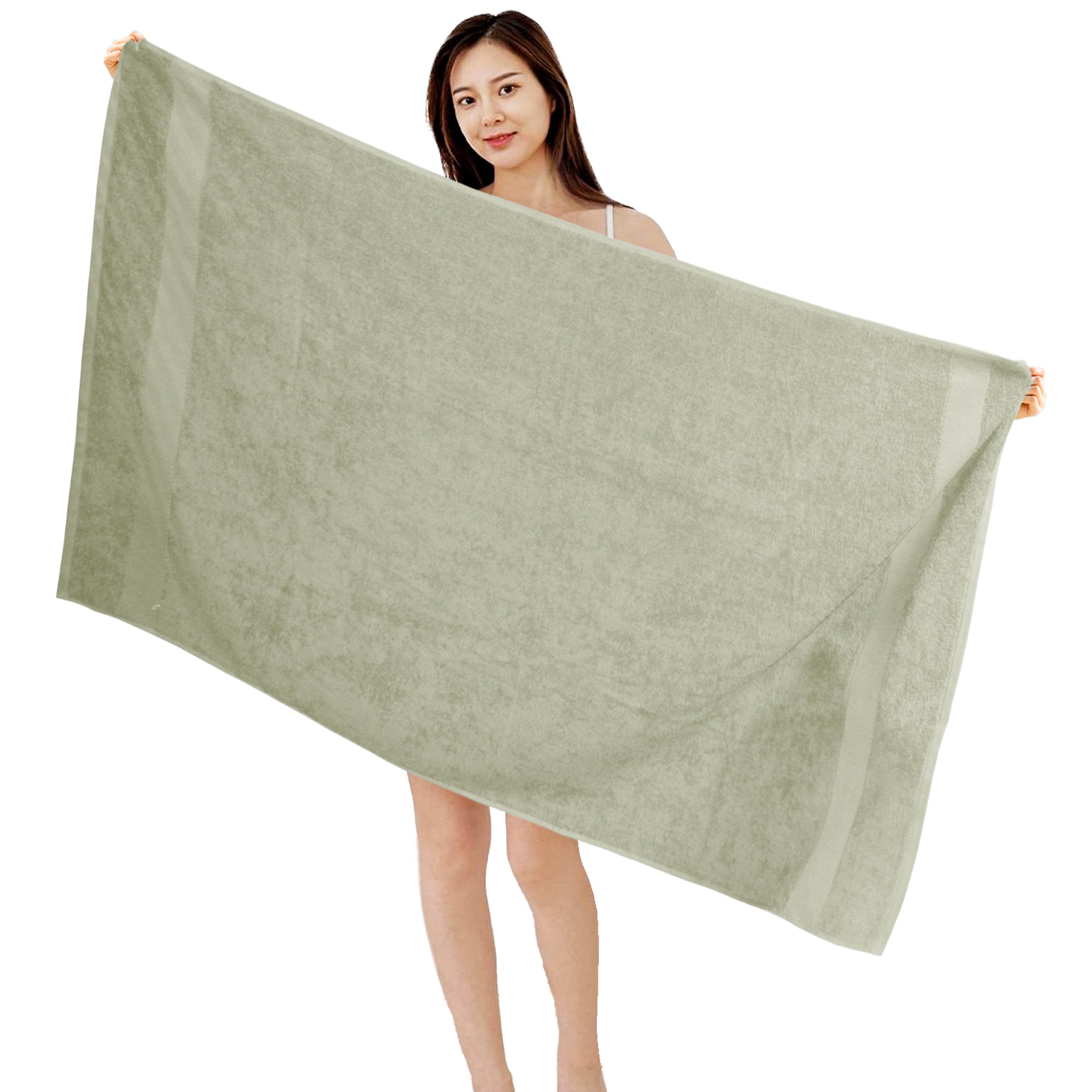 HOUSSE Alvora Cotton Bath Towels |Large Size (75 cms x 150 cms) - Quick Absorption &Faster Drying Bath Towel | 450 GSM | Cotton Towel for Men/Women | Urban Comfort