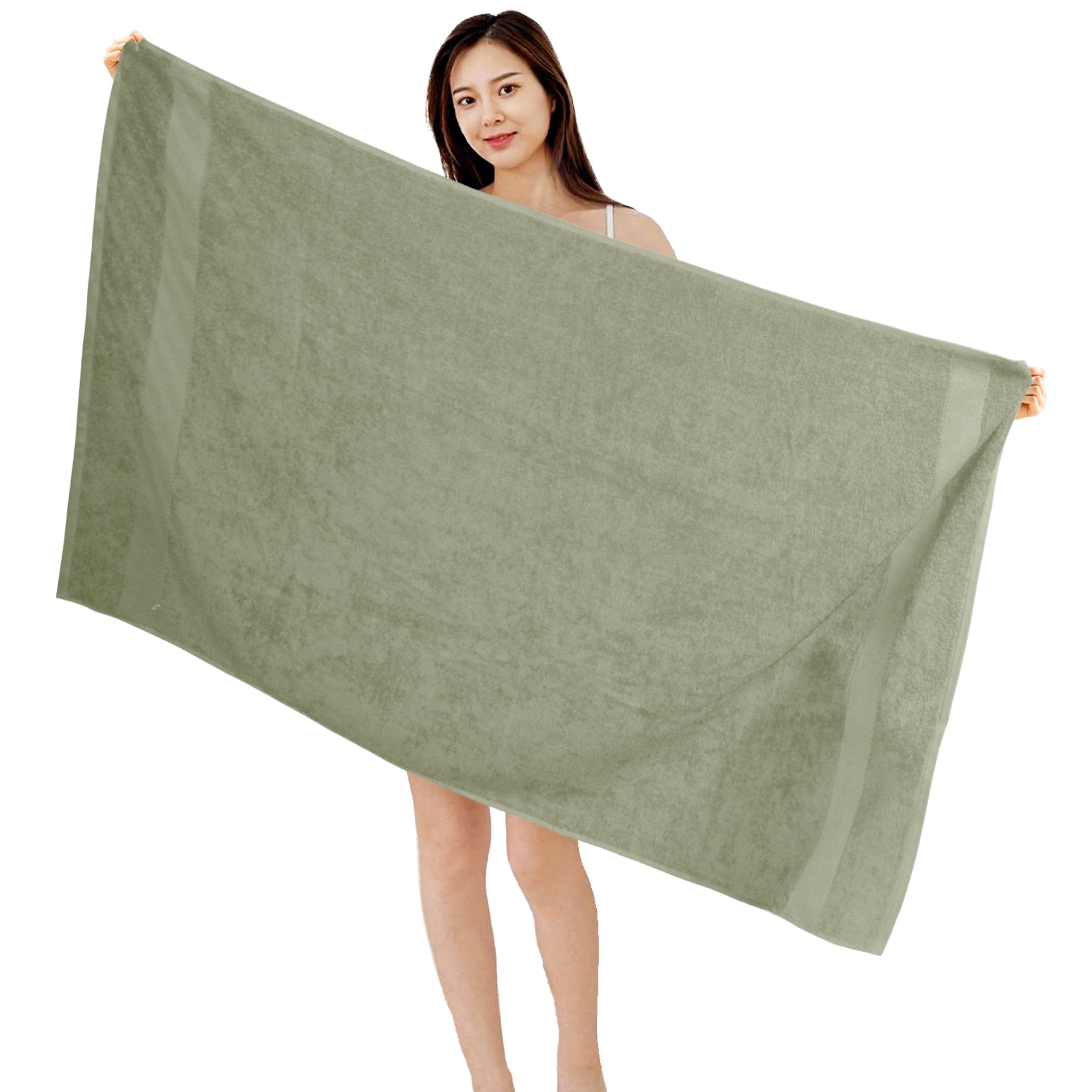 HOUSSE Alvora Cotton Bath Towels |Large Size (75 cms x 150 cms) - Quick Absorption &Faster Drying Bath Towel | 450 GSM | Cotton Towel for Men/Women | Urban Comfort