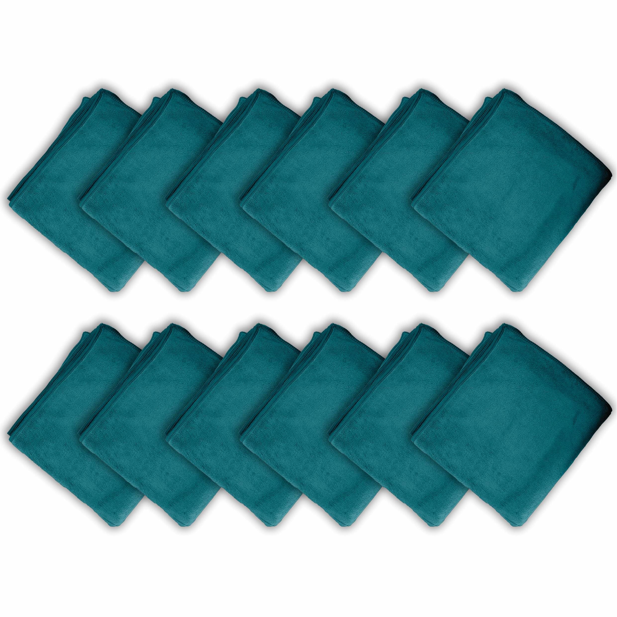 HOUSSE Microfiber Face Towels | Ultra Absorbent, Odour-Free, Quick Dry 450 GSM Face Towel for Home, Gym, Travel, Running and Personal Use | 30x30 cm | Set of 4 in One Colour (Indian Teal, Pack of 4)
