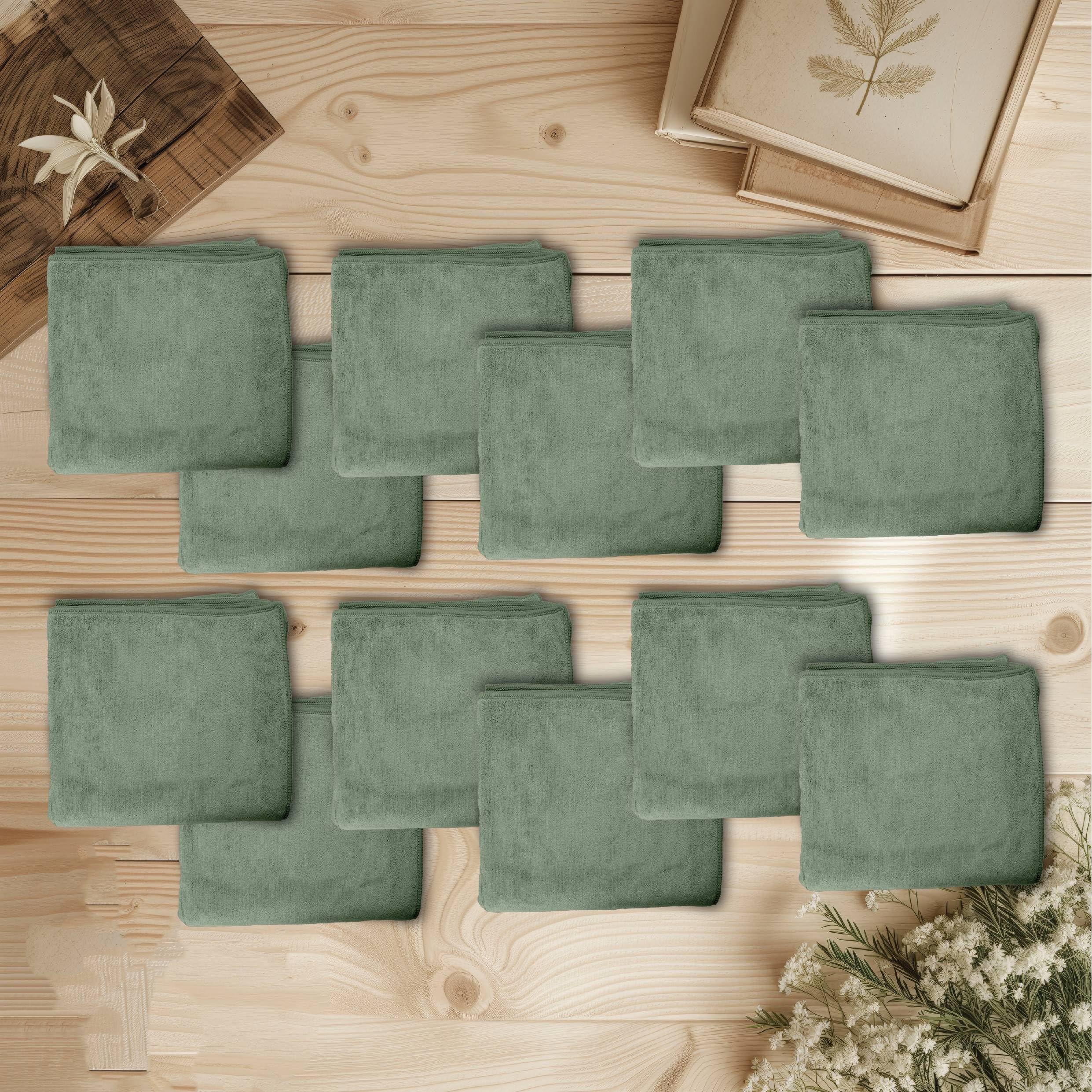 HOUSSE Microfiber Face Towels | Ultra Absorbent, Odour-Free, Quick Dry 450 GSM Face Towel for Home, Gym, Travel, Running and Personal Use | 30x30 cm | Set of 4 in One Colour (Indian Teal, Pack of 4)