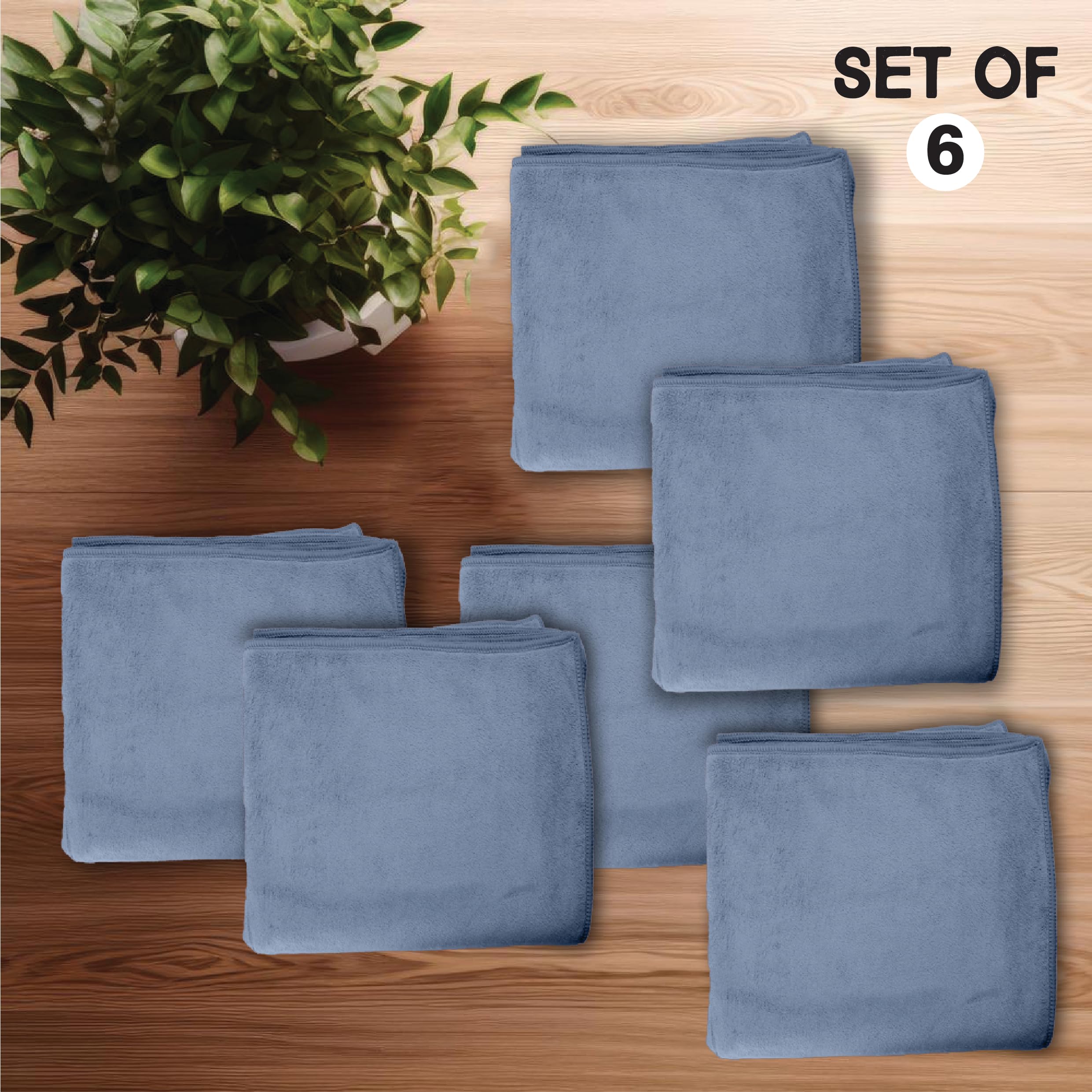HOUSSE Microfiber Face Towels | Ultra Absorbent, Odour-Free, Quick Dry 450 GSM Face Towel for Home, Gym, Travel, Running and Personal Use | 30x30 cm | Set of 4 in One Colour (Indian Teal, Pack of 4)