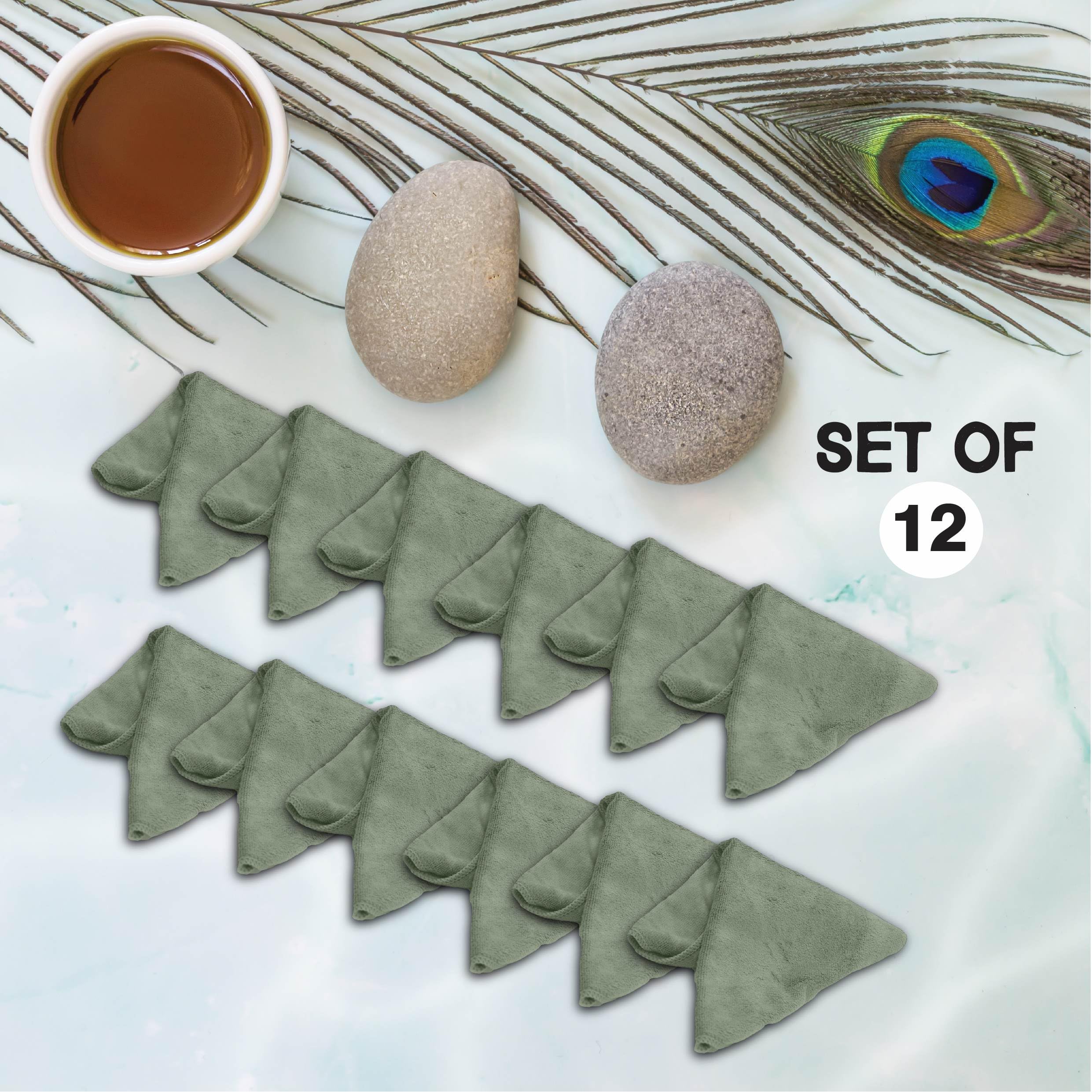 HOUSSE Microfiber Face Towels | Ultra Absorbent, Odour-Free, Quick Dry 450 GSM Face Towel for Home, Gym, Travel, Running and Personal Use | 30x30 cm | Set of 4 in One Colour (Indian Teal, Pack of 4)