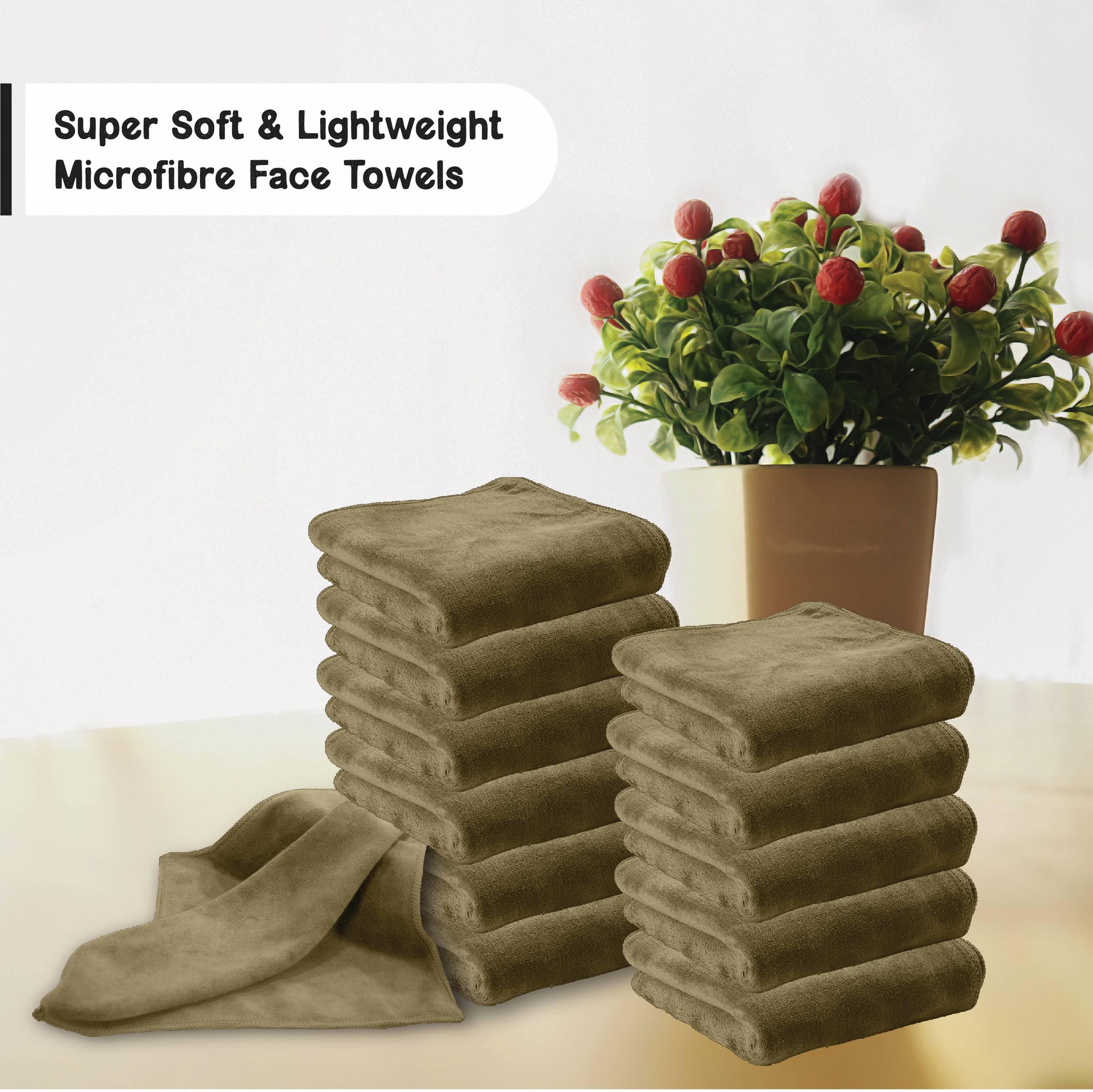 HOUSSE Microfiber Face Towels | Ultra Absorbent, Odour-Free, Quick Dry 450 GSM Face Towel for Home, Gym, Travel, Running and Personal Use | 30x30 cm | Set of 4 in One Colour (Indian Teal, Pack of 4)