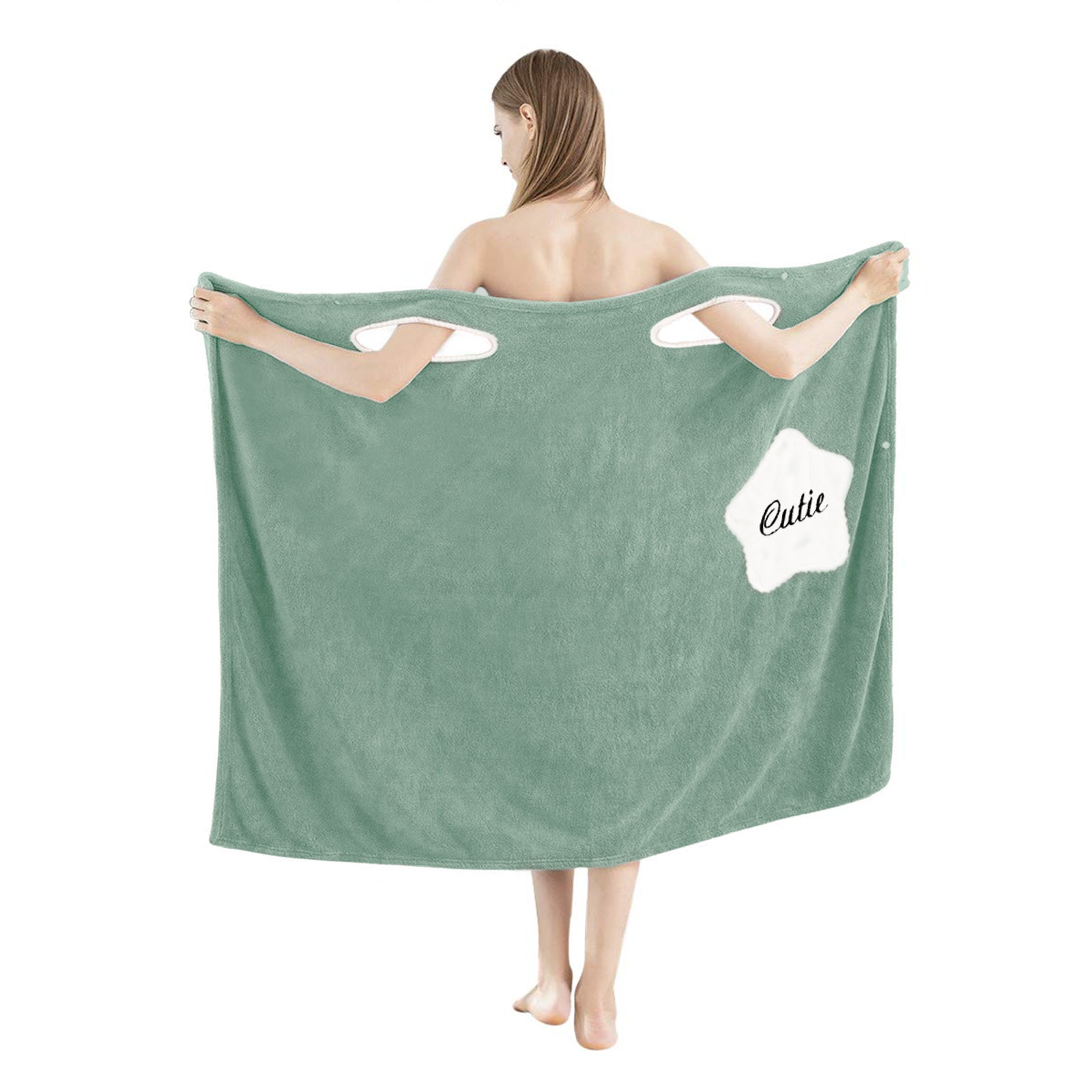 HOUSSE Wearable Spa Bath Towel for Women | Soft, Cozy Wrap with Snap Closure | 110 x 140 cms