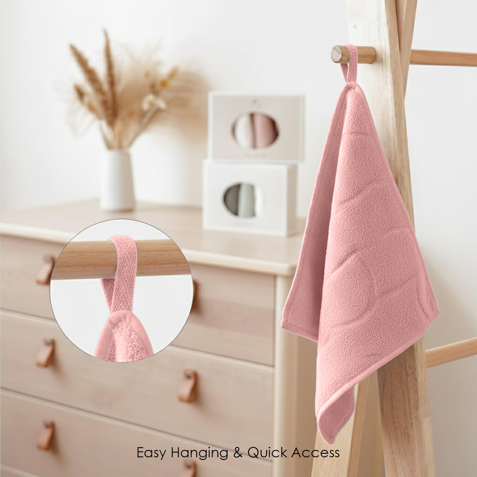 HOUSSE Microfiber Face Towel – Super Soft & Quick-Drying Coral Fleece, 30 x 30 cm