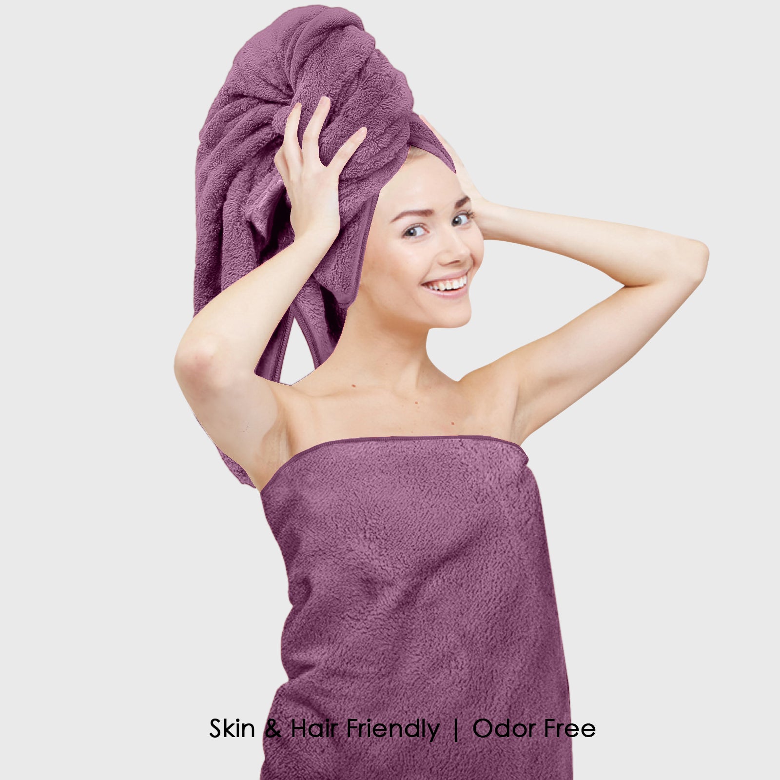 HOUSSE Premium Microfiber Bath Towel | Quick Dry Towels for Women & Kids | Super Soft Plush 450 GSM | Ultra Absorbent for Home Swimming Sports & Travel