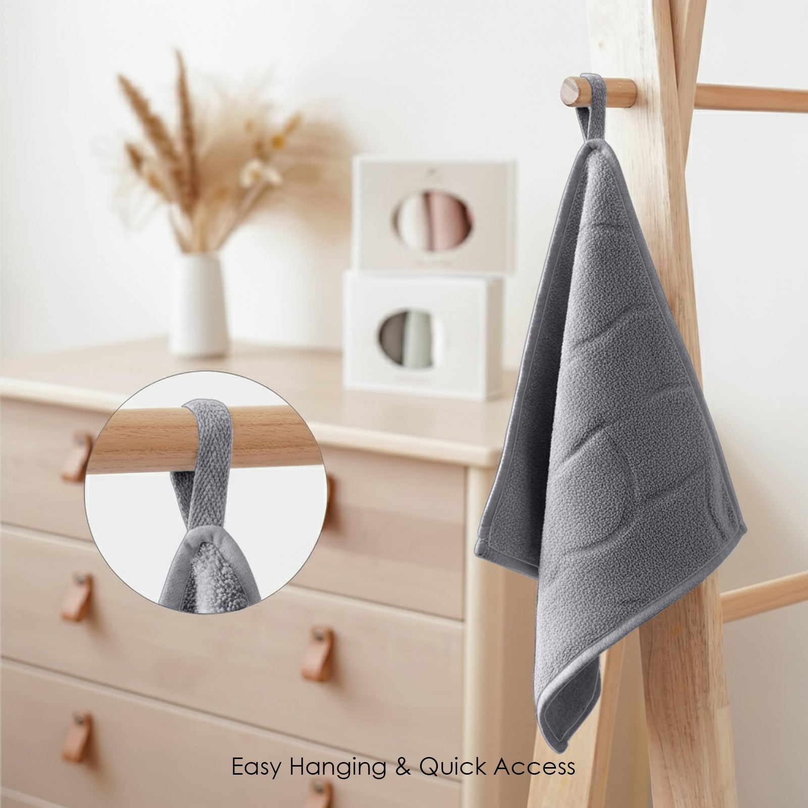 HOUSSE Microfiber Face Towel – Super Soft & Quick-Drying Coral Fleece, 30 x 30 cm