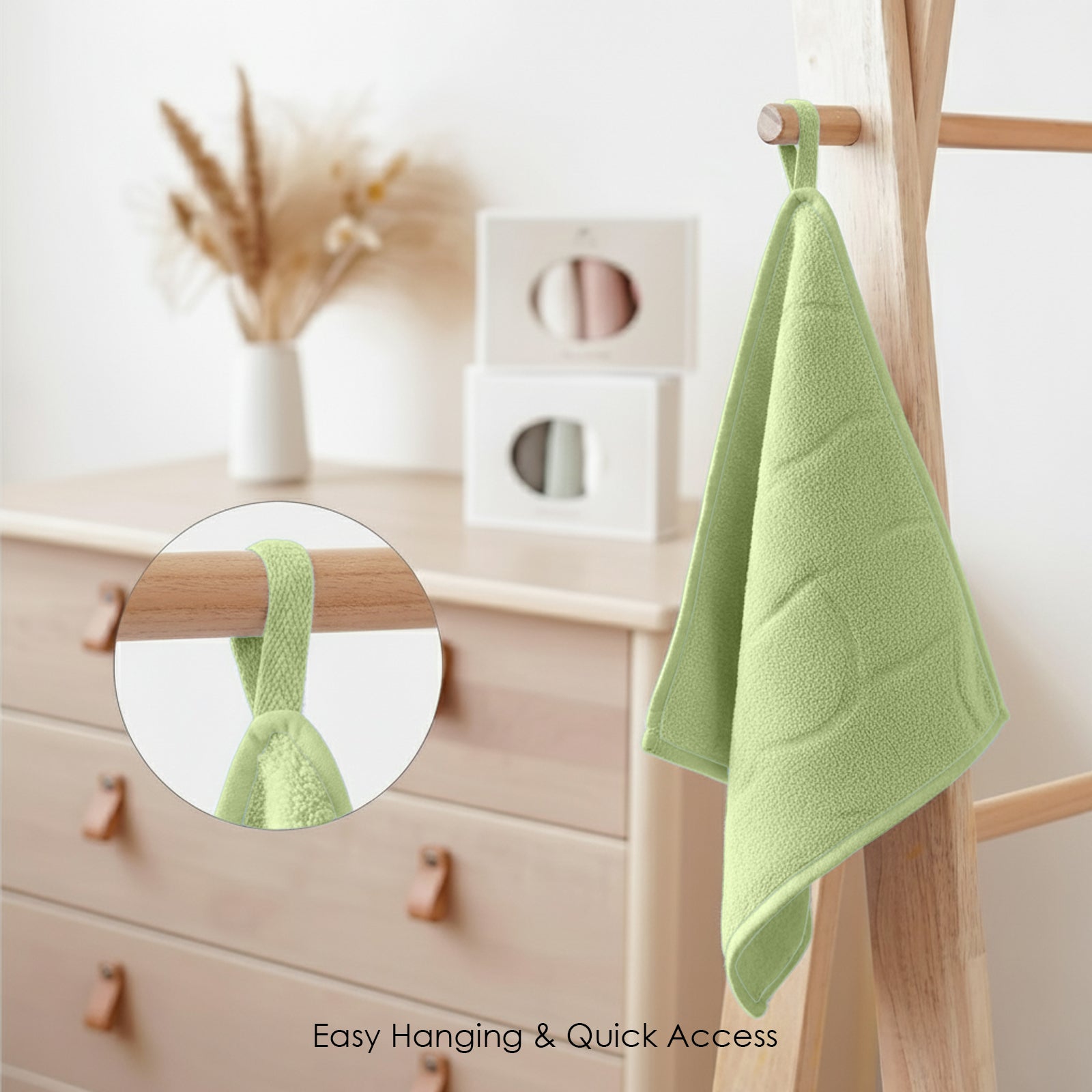 HOUSSE Microfiber Face Towel – Super Soft & Quick-Drying Coral Fleece, 30 x 30 cm