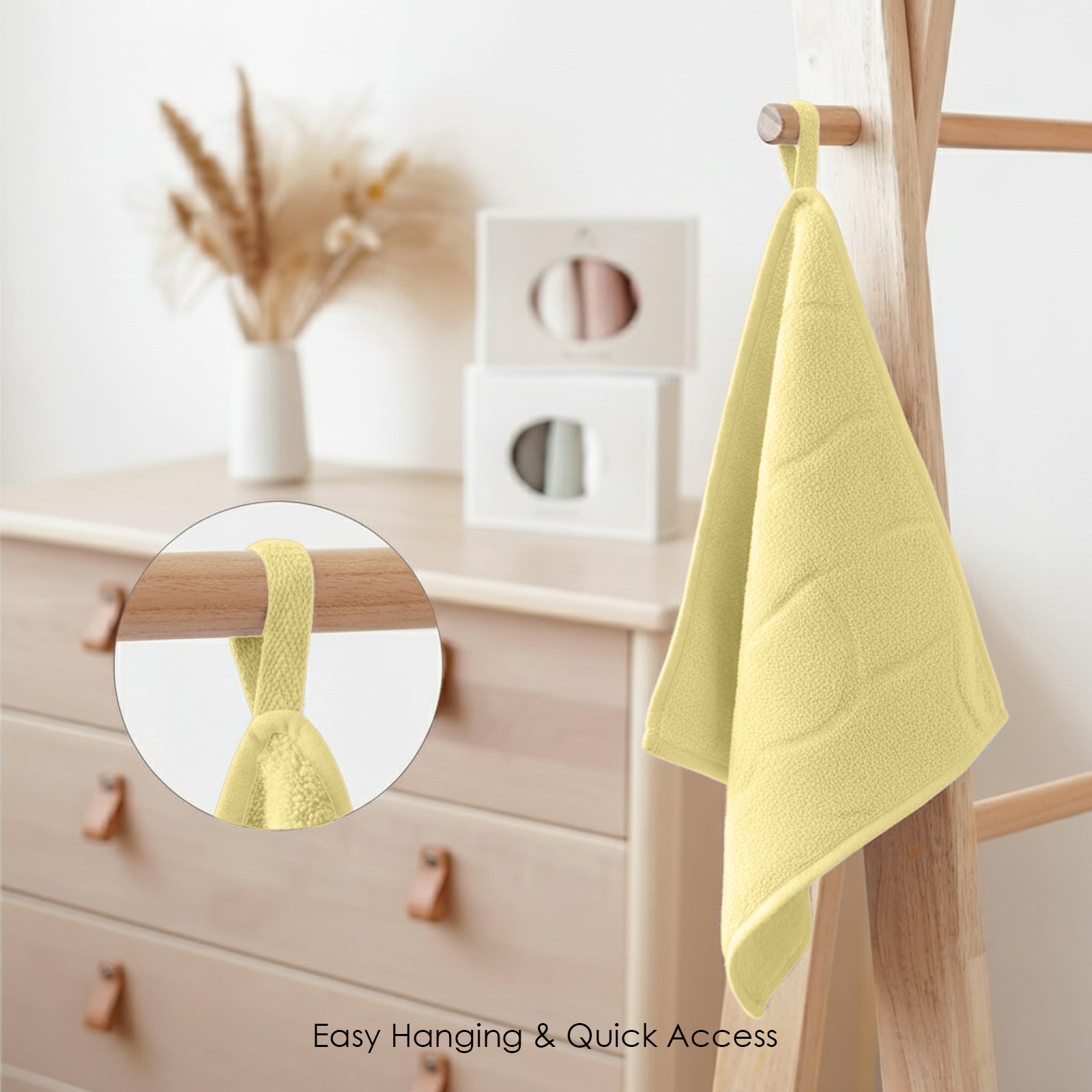 HOUSSE Microfiber Face Towel – Super Soft & Quick-Drying Coral Fleece, 30 x 30 cm