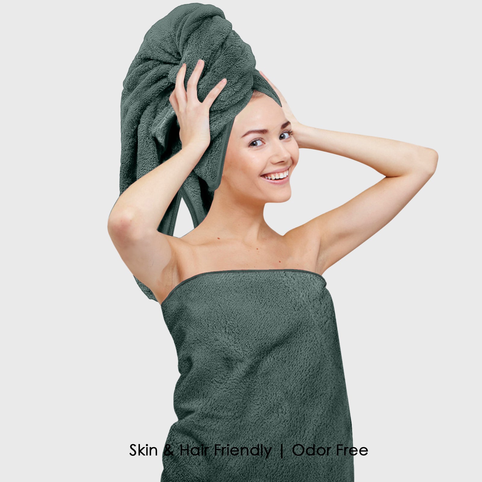 HOUSSE Premium Microfiber Bath Towel | Quick Dry Towels for Women & Kids | Super Soft Plush 450 GSM | Ultra Absorbent for Home Swimming Sports & Travel