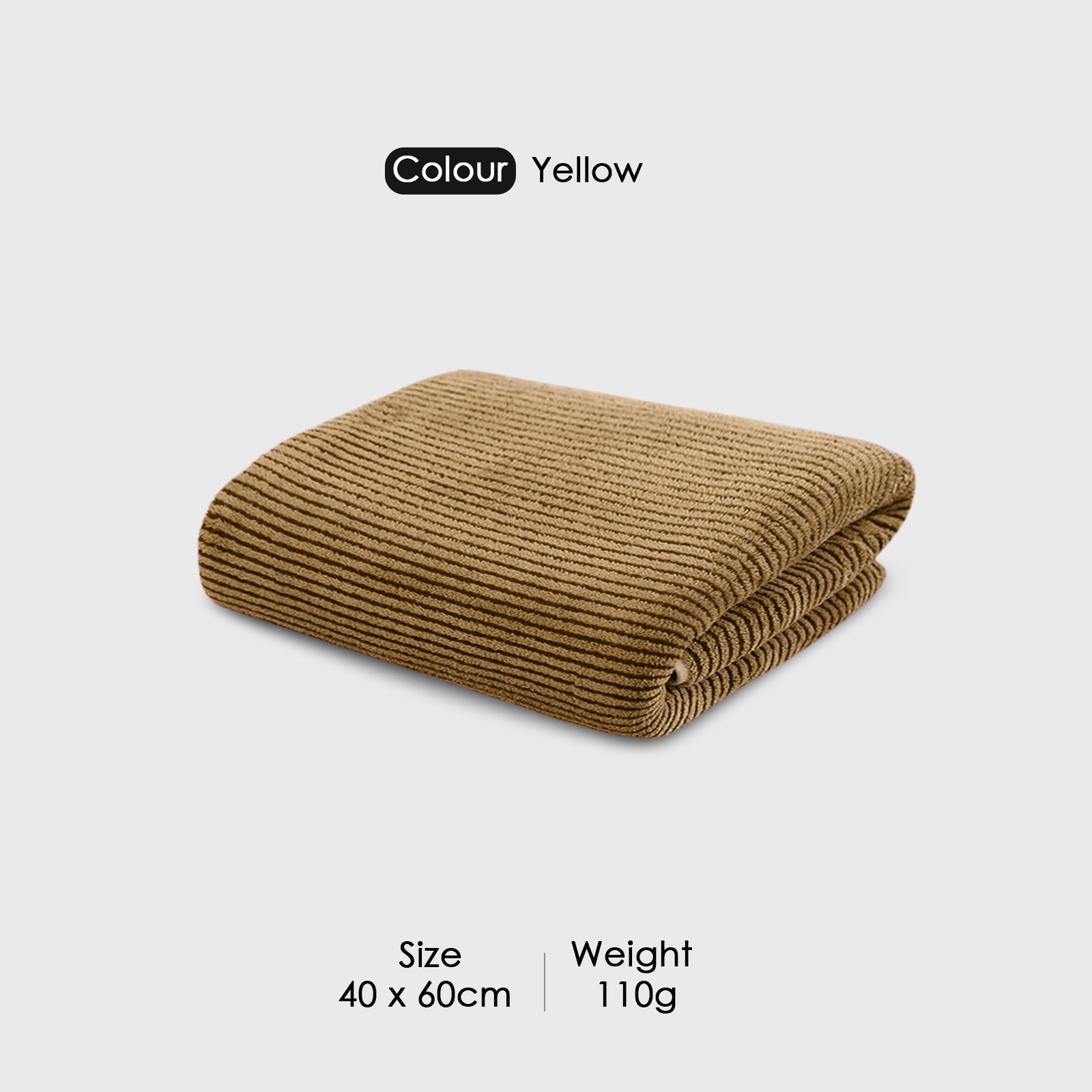 HOUSSE Microfiber Stripes Hand Towels for Women & Men | Ultra Soft | Super Absorbent Towels for Gym, Yoga, Beach Daiily USe |