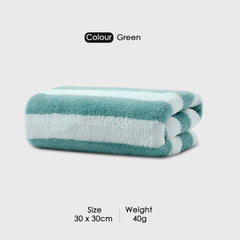 HOUSSE Microfiber Blaze Face Towel for Women & Men | Quick Dry | Ultra Absorbent |Perfect for Bathroom |Sports | Travel | Ideal for Workout | Spa| Beach | Fitness | 360 GSM (Blue, 40x60)