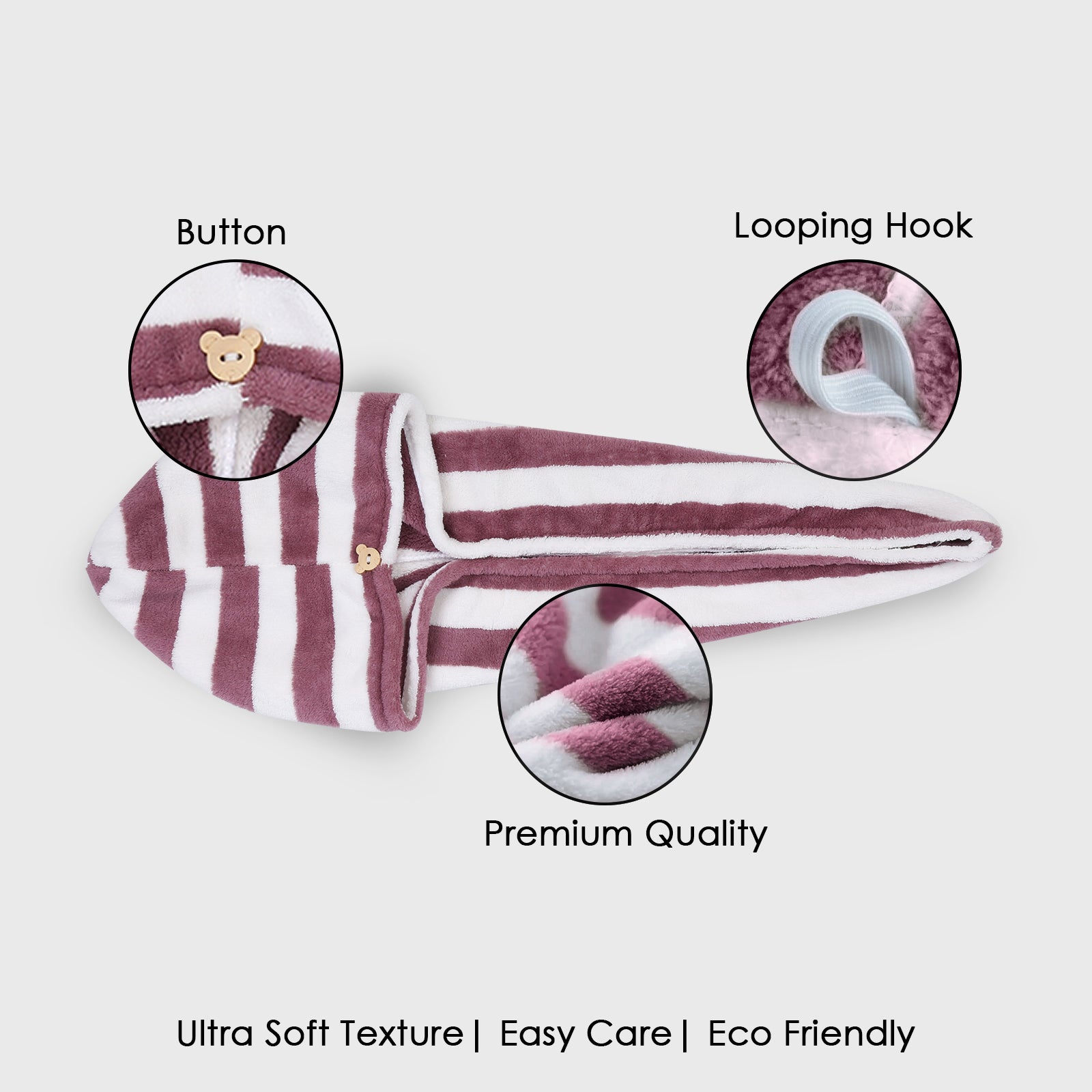 HOUSSE Blaze Microfiber Head Towel, Ultra Soft, Absorbent & Hair Wrap -300GSM