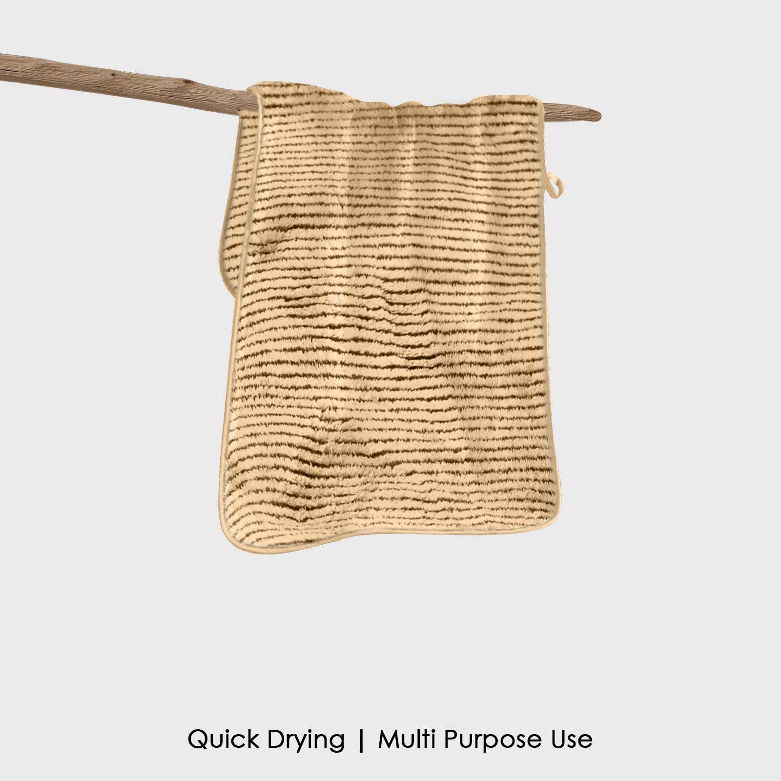 HOUSSE Microfiber Stripes Hand Towels for Women & Men | Ultra Soft | Super Absorbent Towels for Gym, Yoga, Beach Daiily USe |