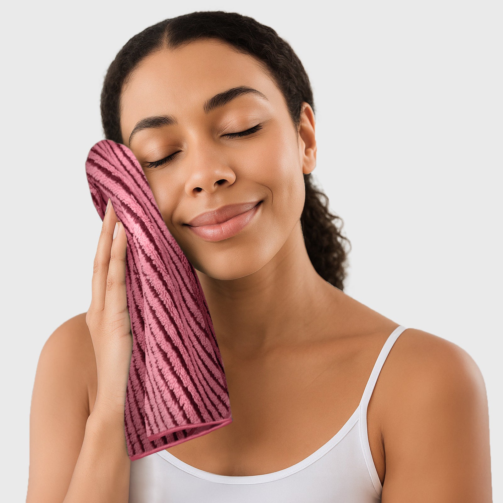 HOUSSE Microfiber Stripes Face Towels for Women & Men | Ultra Soft | Super Absorbent Towels for Gym, Yoga, Beach Daiily USe |