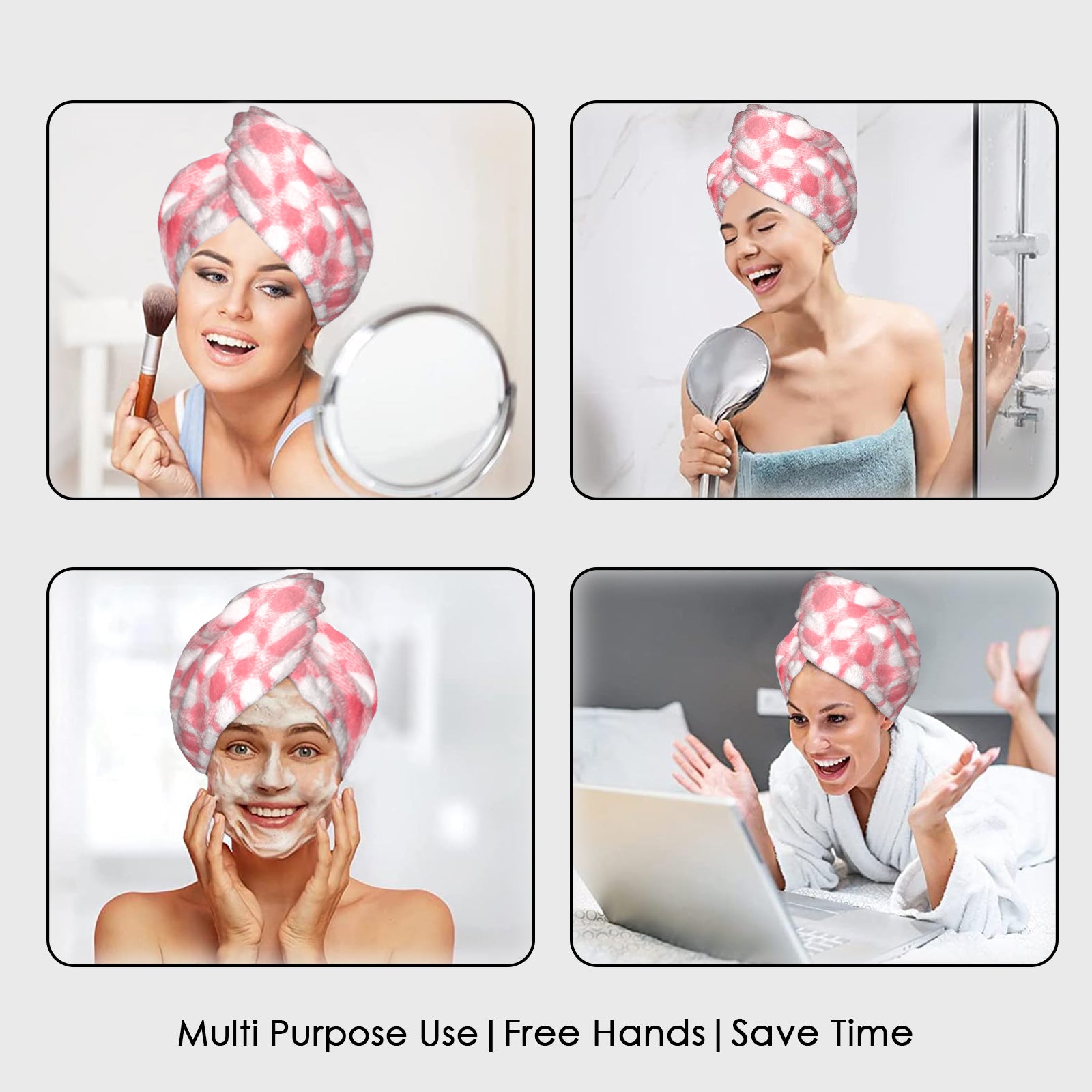 HOUSSE Ember Microfiber Head Towel, Ultra Soft, Absorbent & Hair Wrap