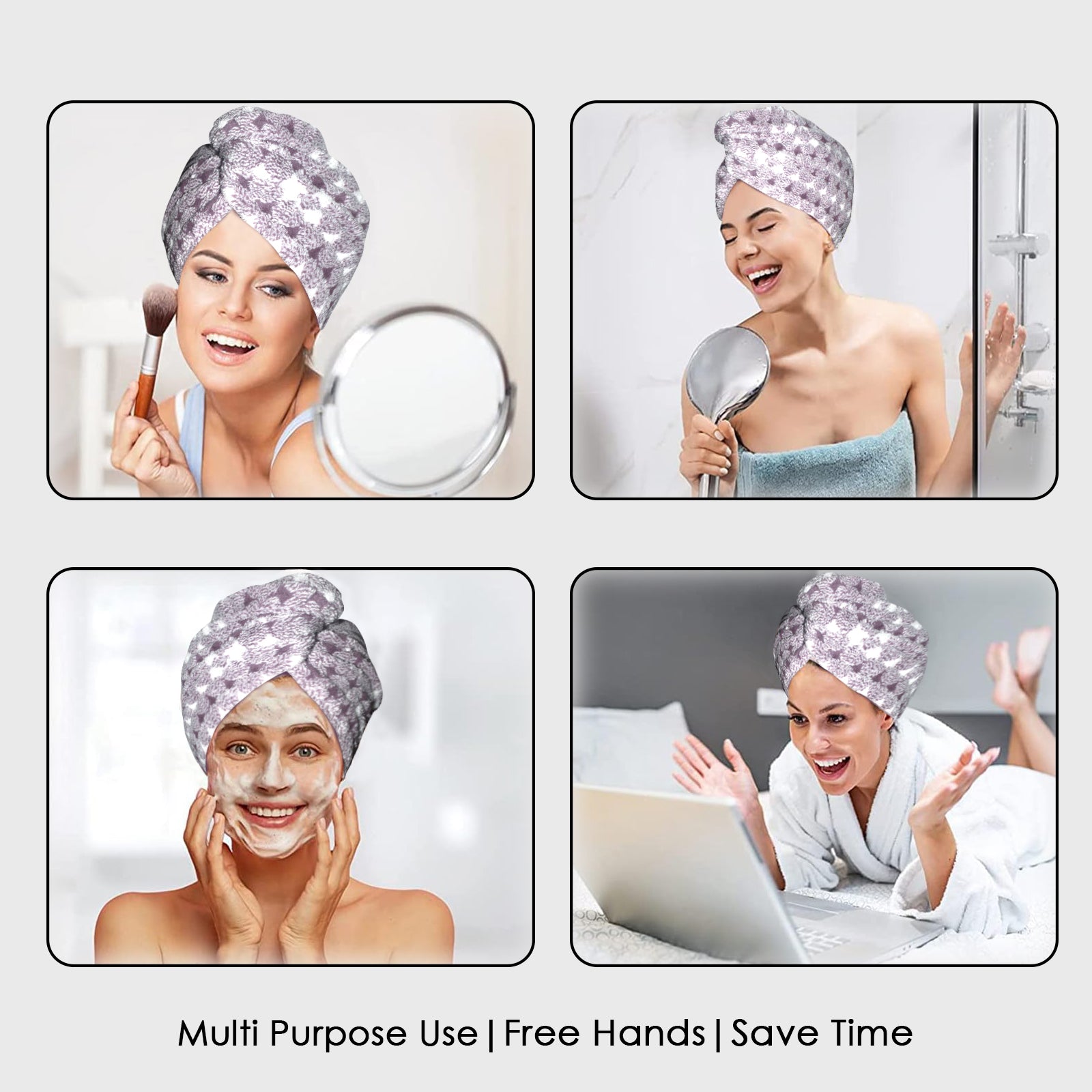 HOUSSE Eden Microfiber Head Towel, Ultra Soft, Absorbent & Hair Wrap