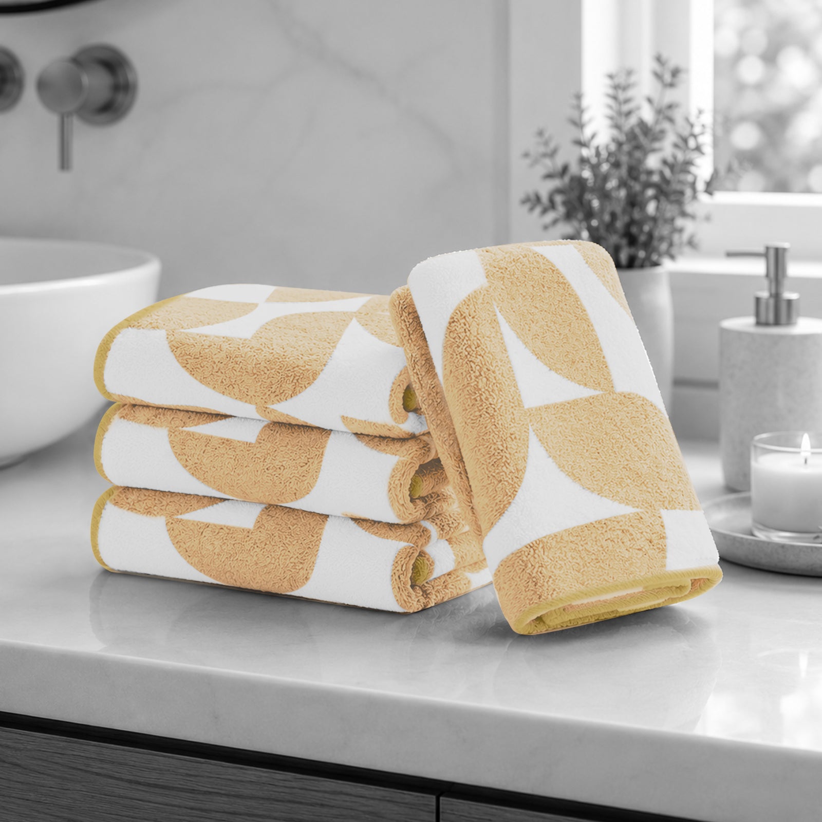 Dual Tone 480 GSM Reversible Microfiber Towel Set