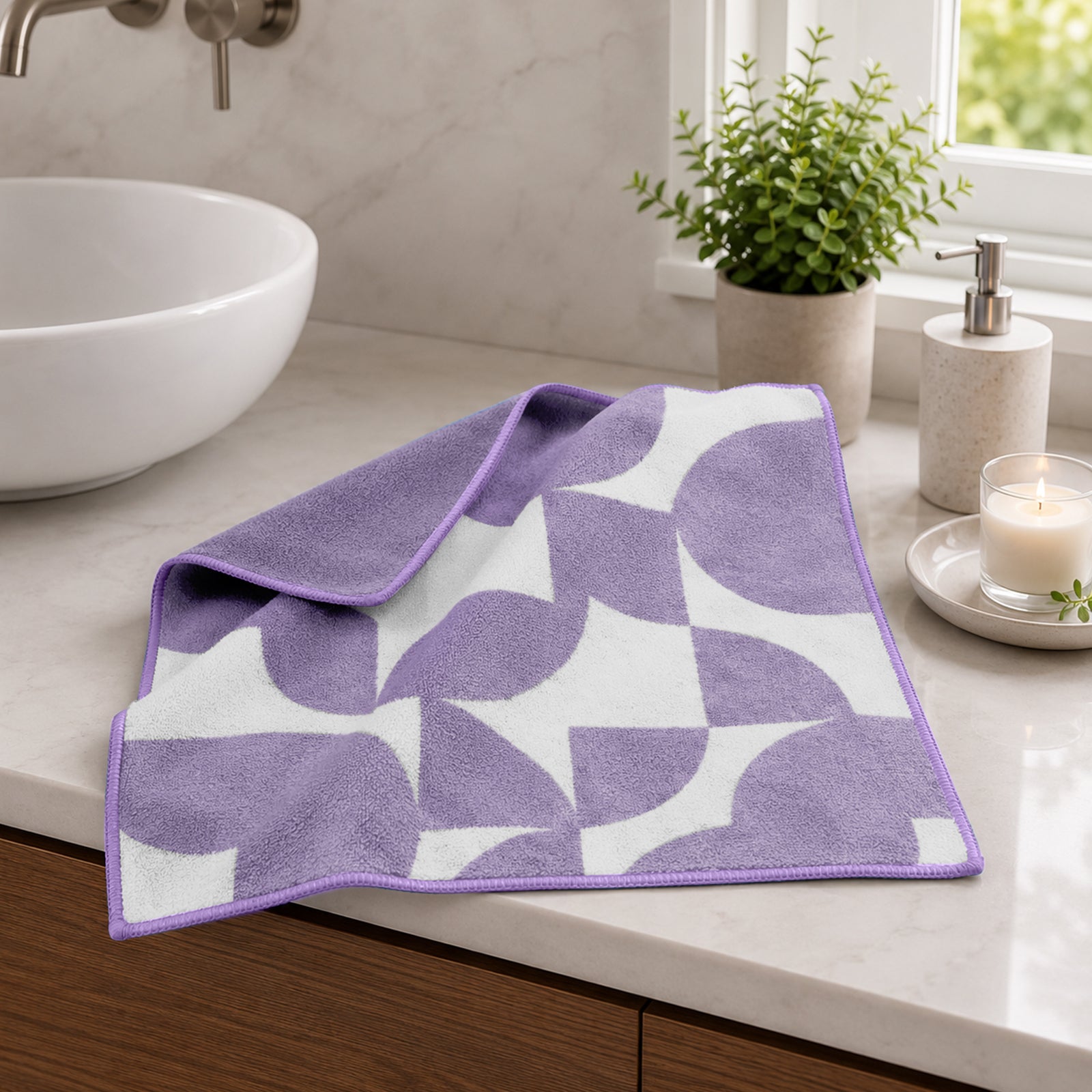 Dual Tone 480 GSM Reversible Microfiber Towel Set