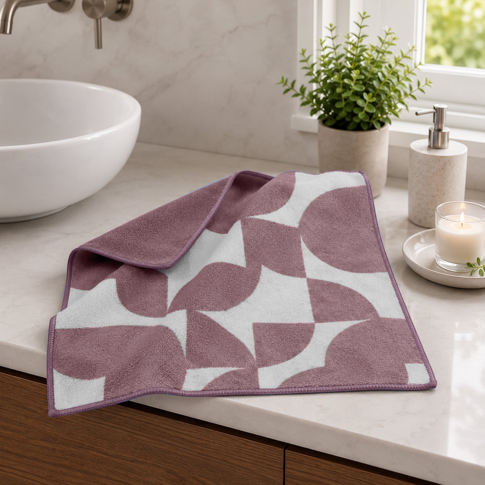 Dual Tone 480 GSM Reversible Microfiber Towel Set