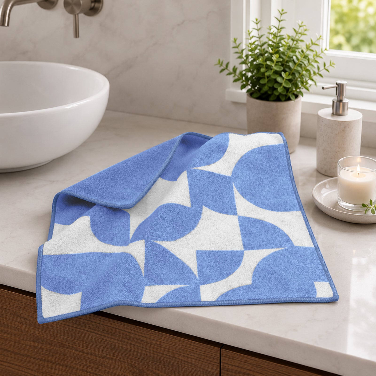 Dual Tone 480 GSM Reversible Microfiber Towel Set