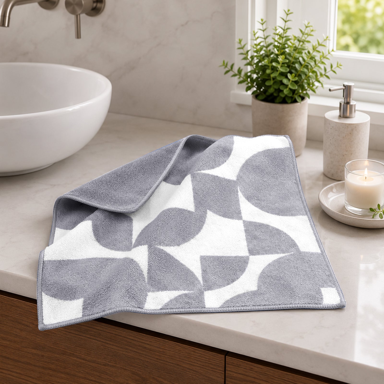 Dual Tone 480 GSM Reversible Microfiber Towel Set