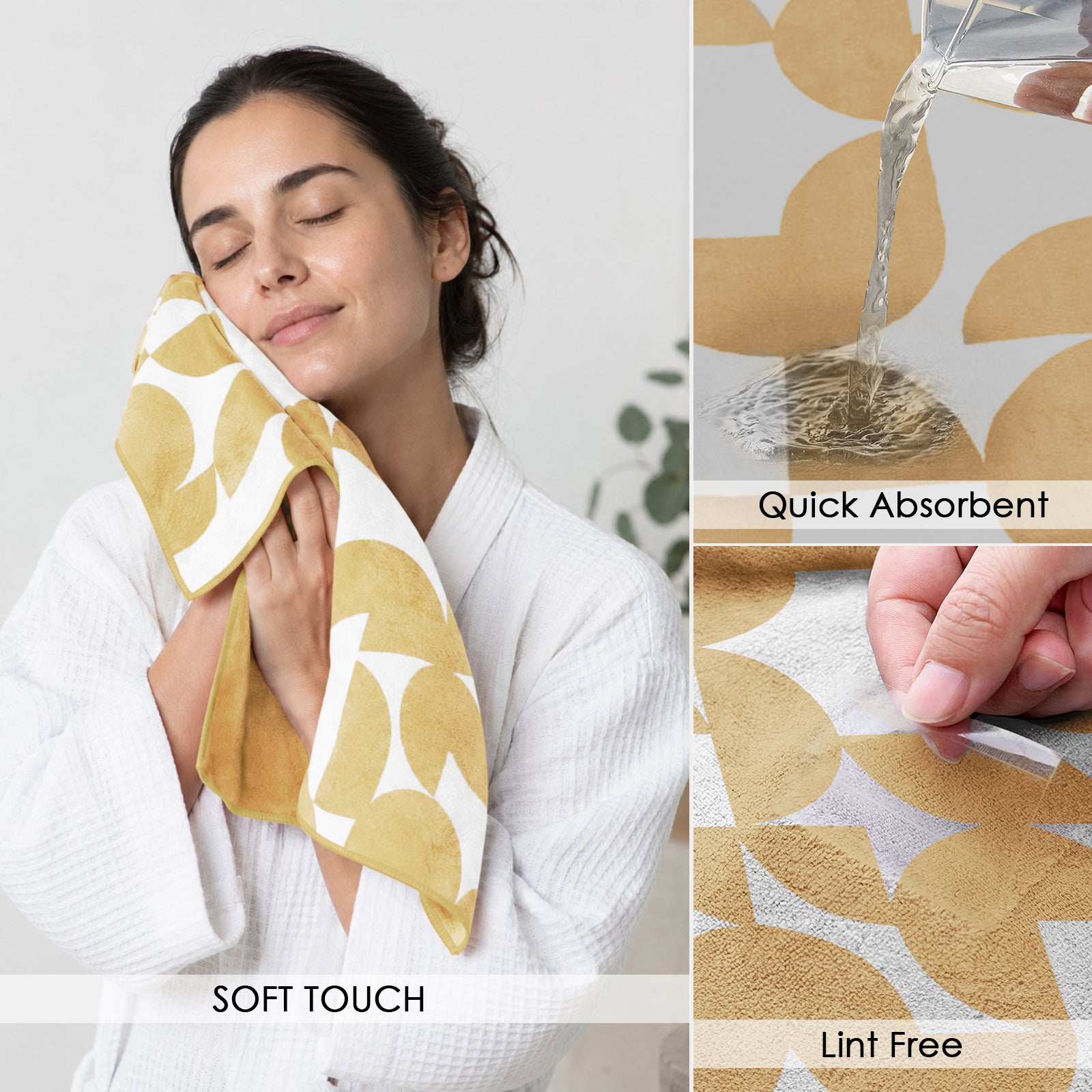 Dual Tone 480 GSM Reversible Microfiber Towel Set