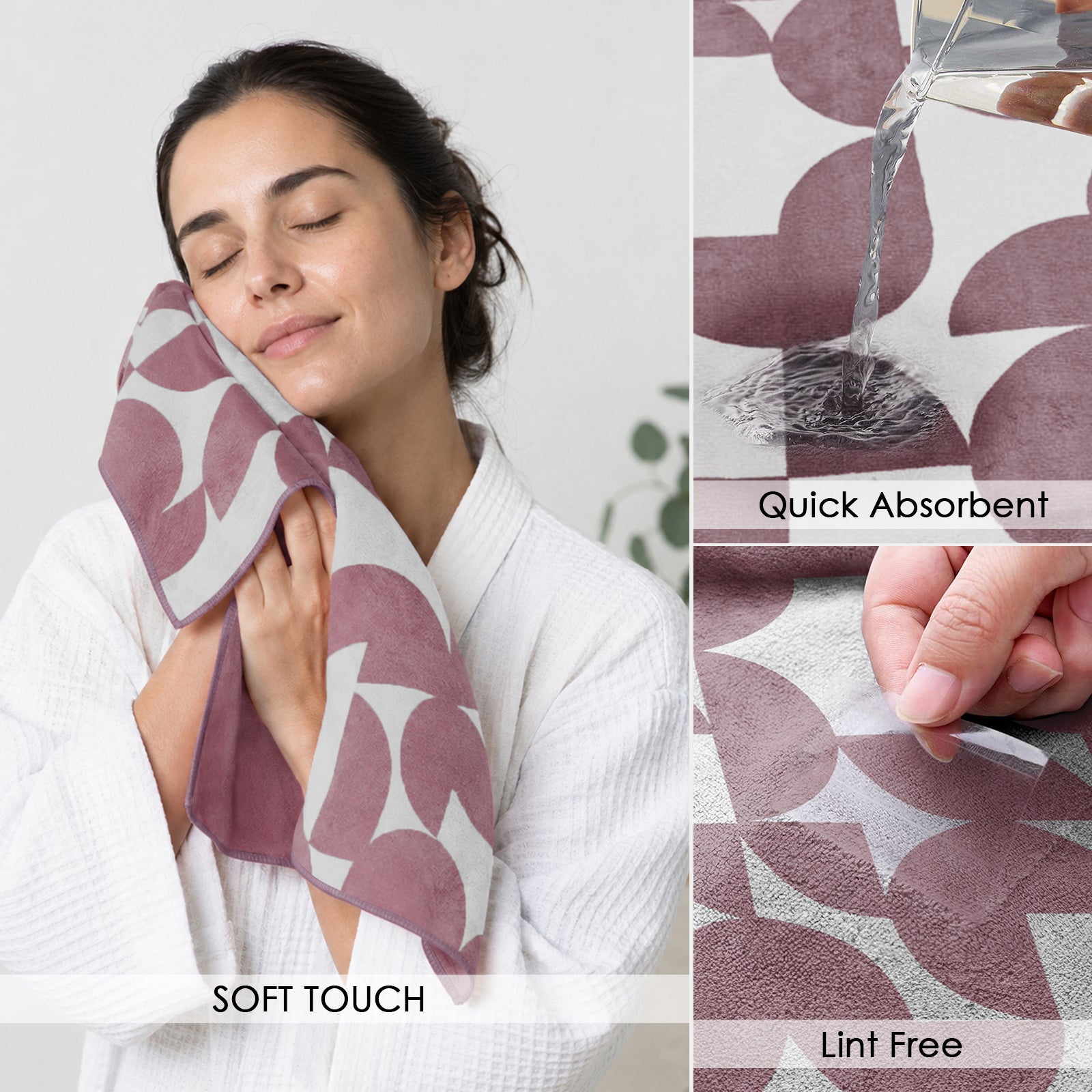 Dual Tone 480 GSM Reversible Microfiber Towel Set