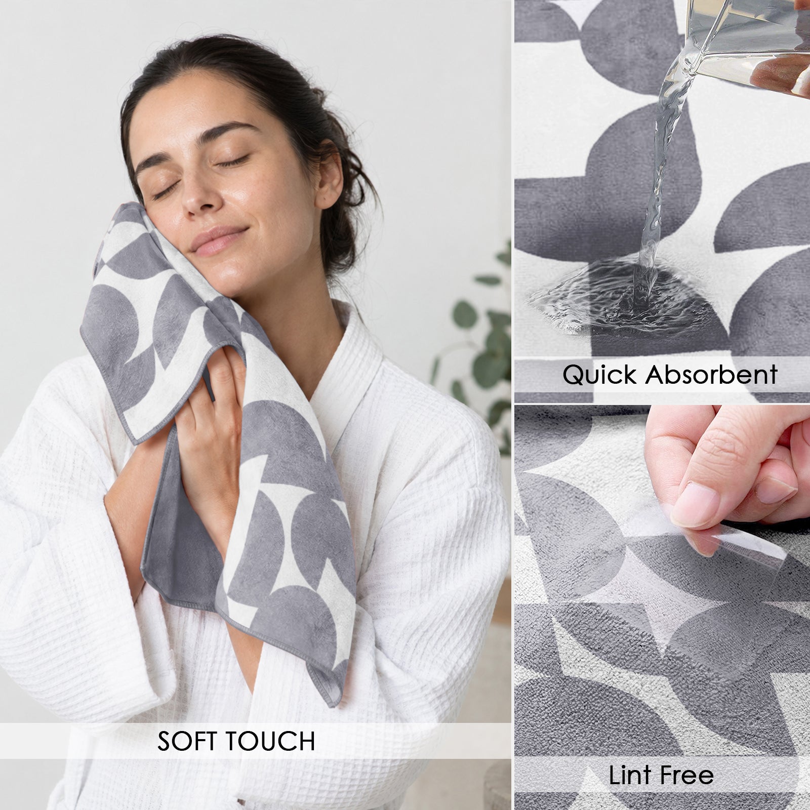 Dual Tone 480 GSM Reversible Microfiber Towel Set