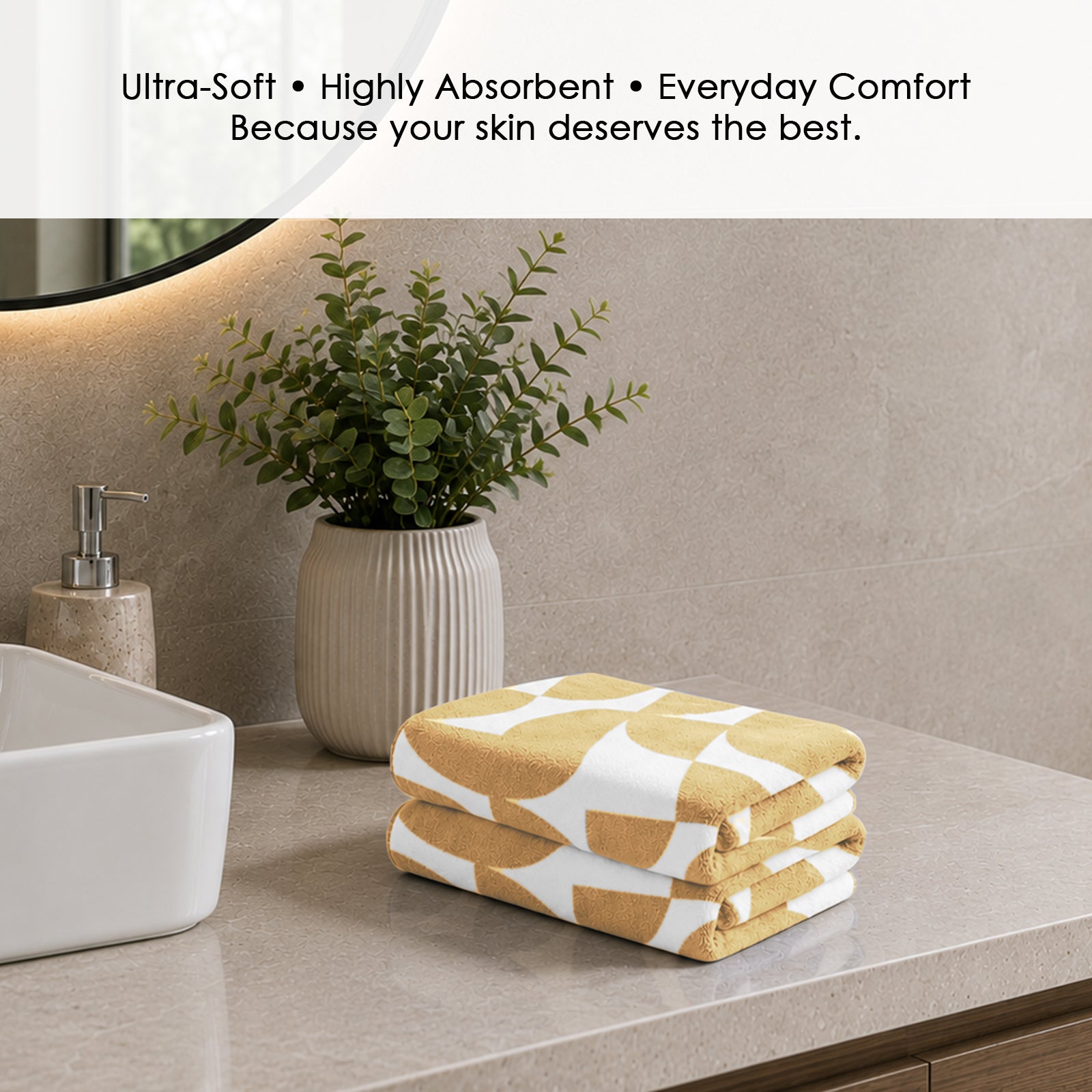 Dual Tone 480 GSM Reversible Microfiber Towel Set