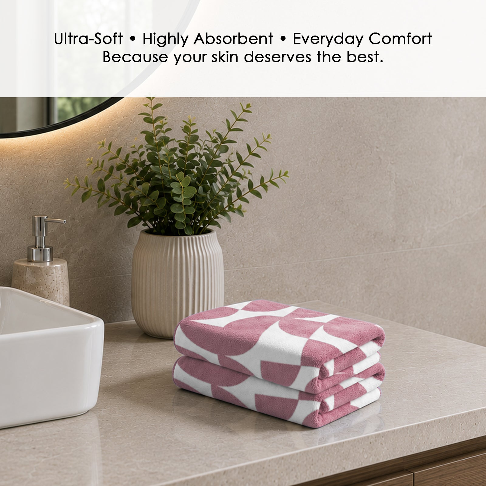 Dual Tone 480 GSM Reversible Microfiber Towel Set