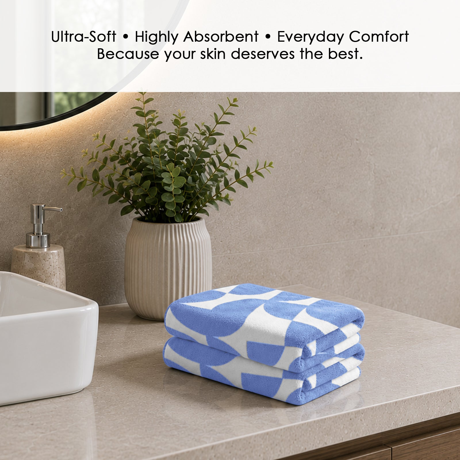 Dual Tone 480 GSM Reversible Microfiber Towel Set