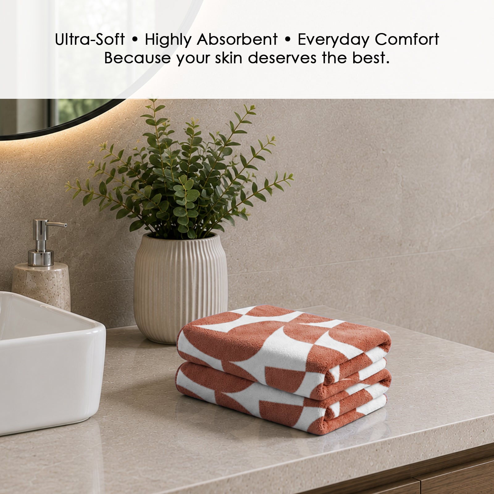 Dual Tone 480 GSM Reversible Microfiber Towel Set