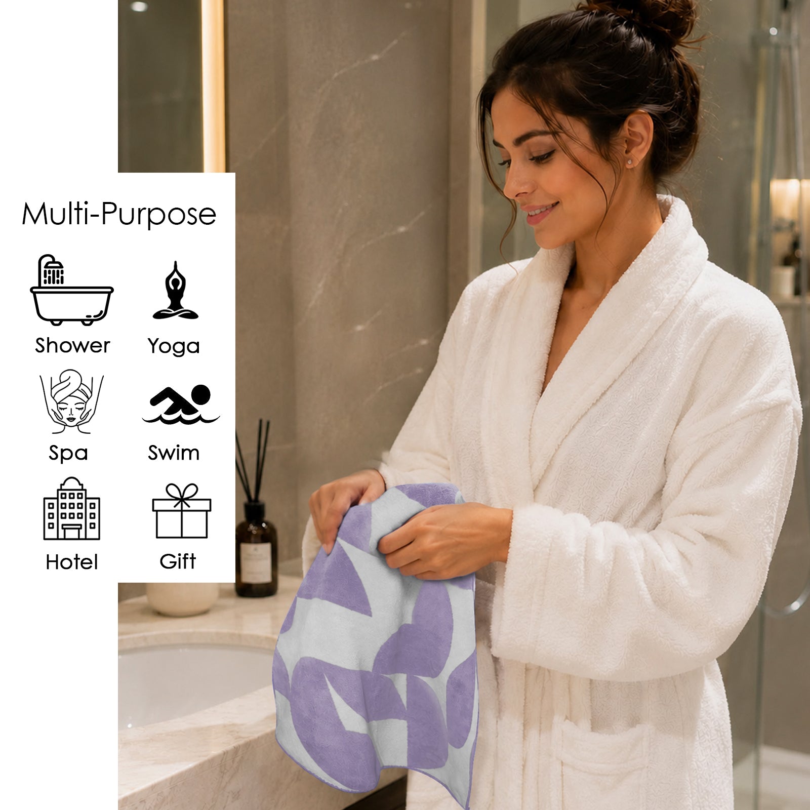 Dual Tone 480 GSM Reversible Microfiber Towel Set