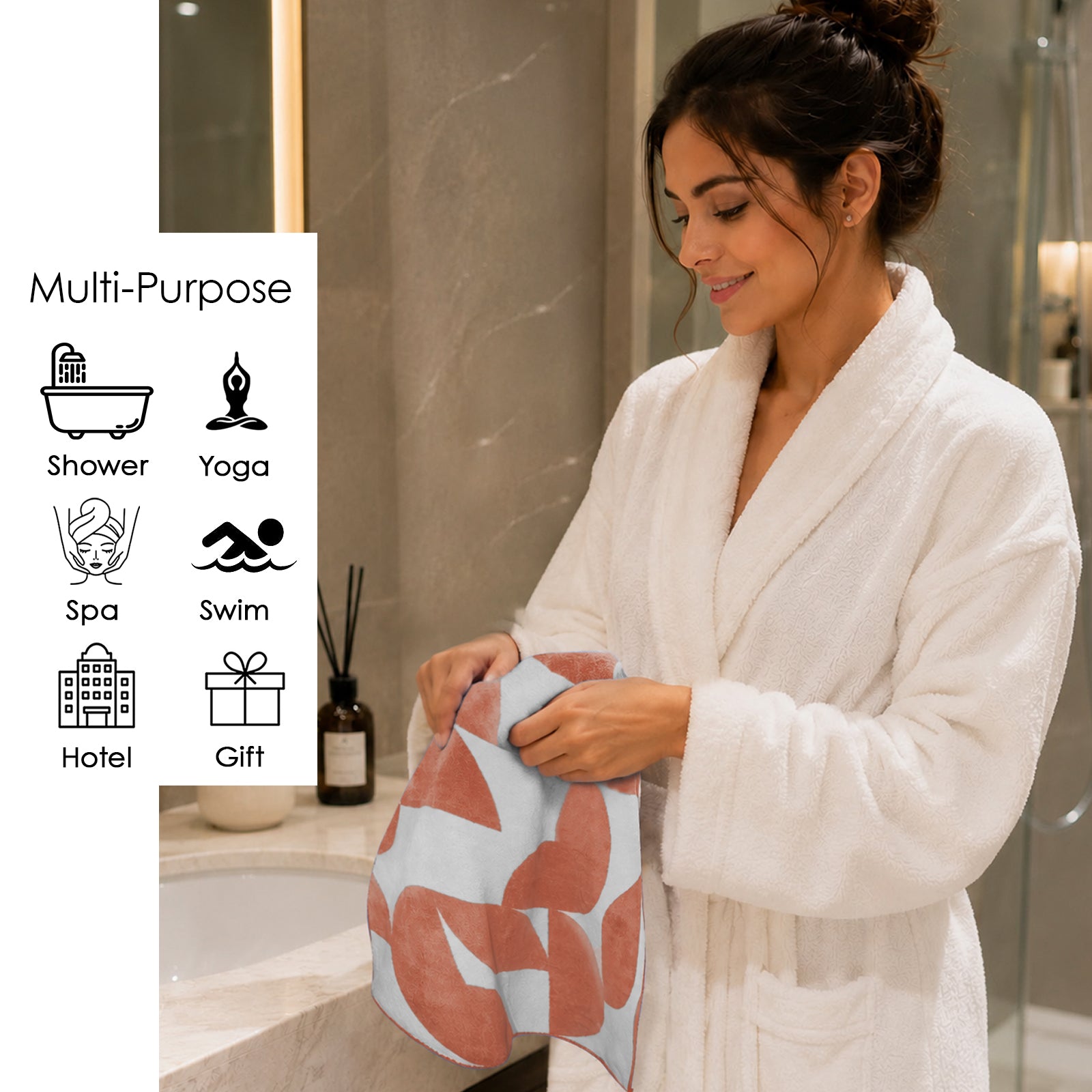 Dual Tone 480 GSM Reversible Microfiber Towel Set