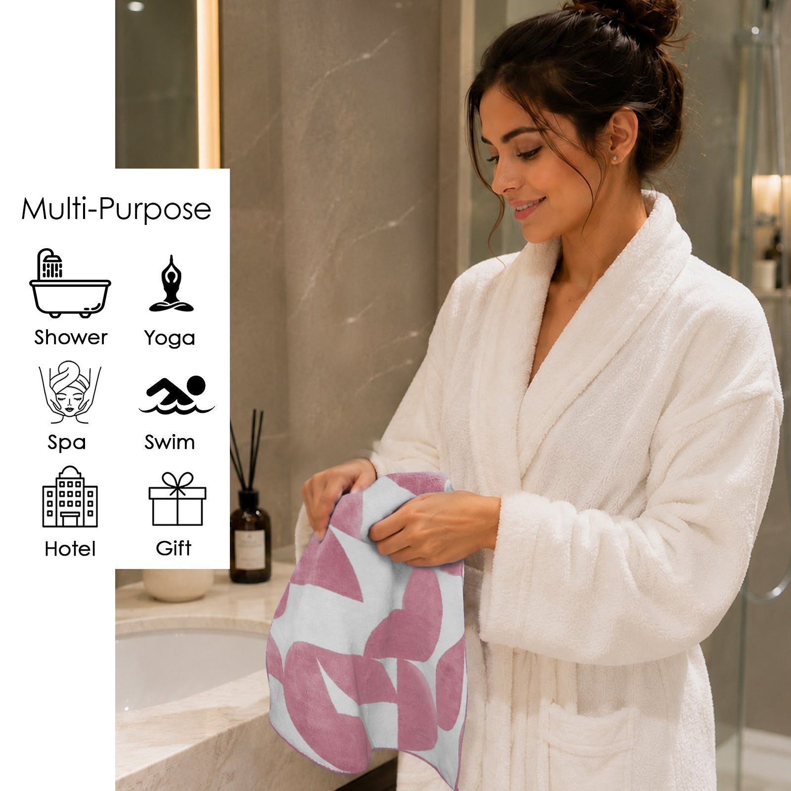 Dual Tone 480 GSM Reversible Microfiber Towel Set