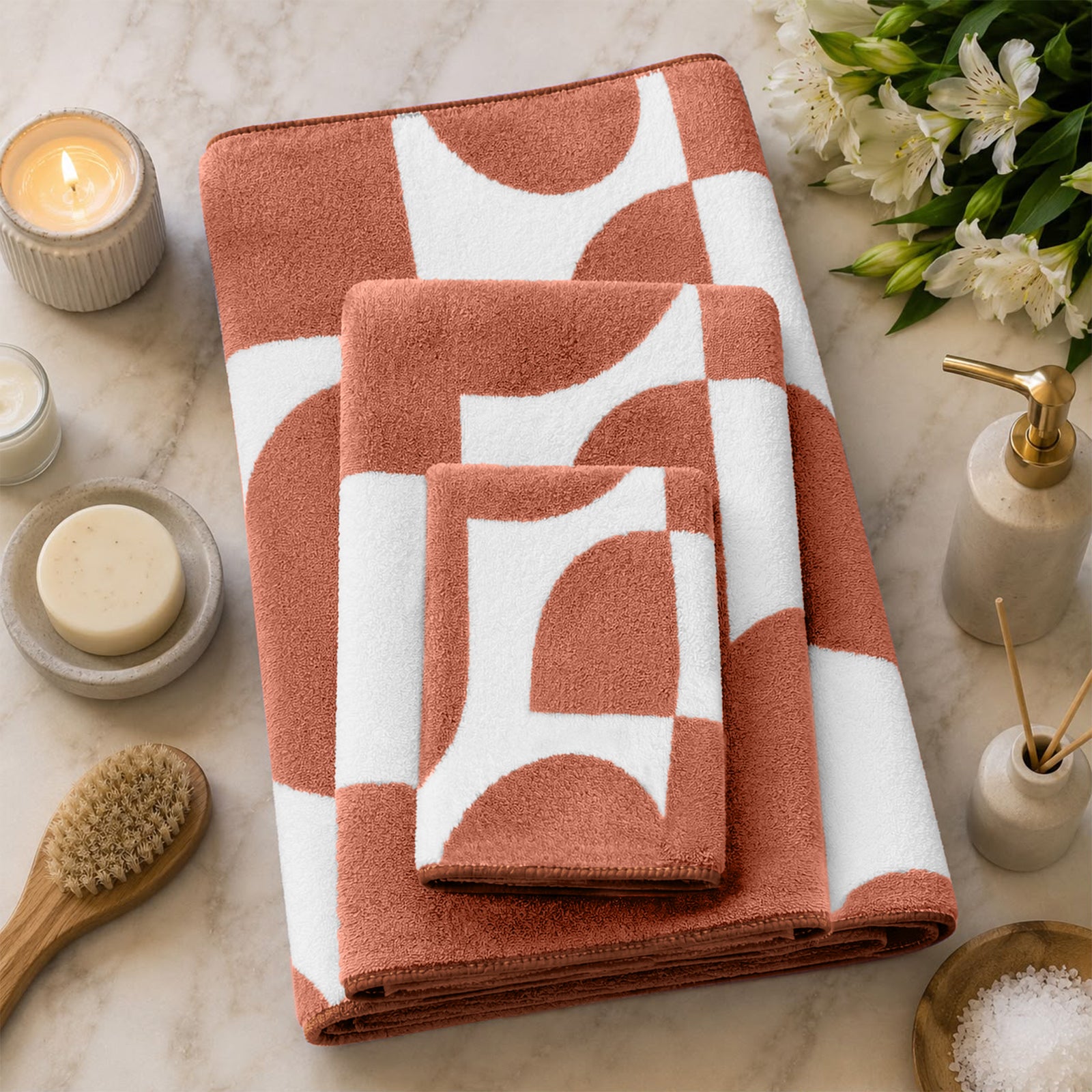 Dual Tone 480 GSM Reversible Microfiber Towel Set