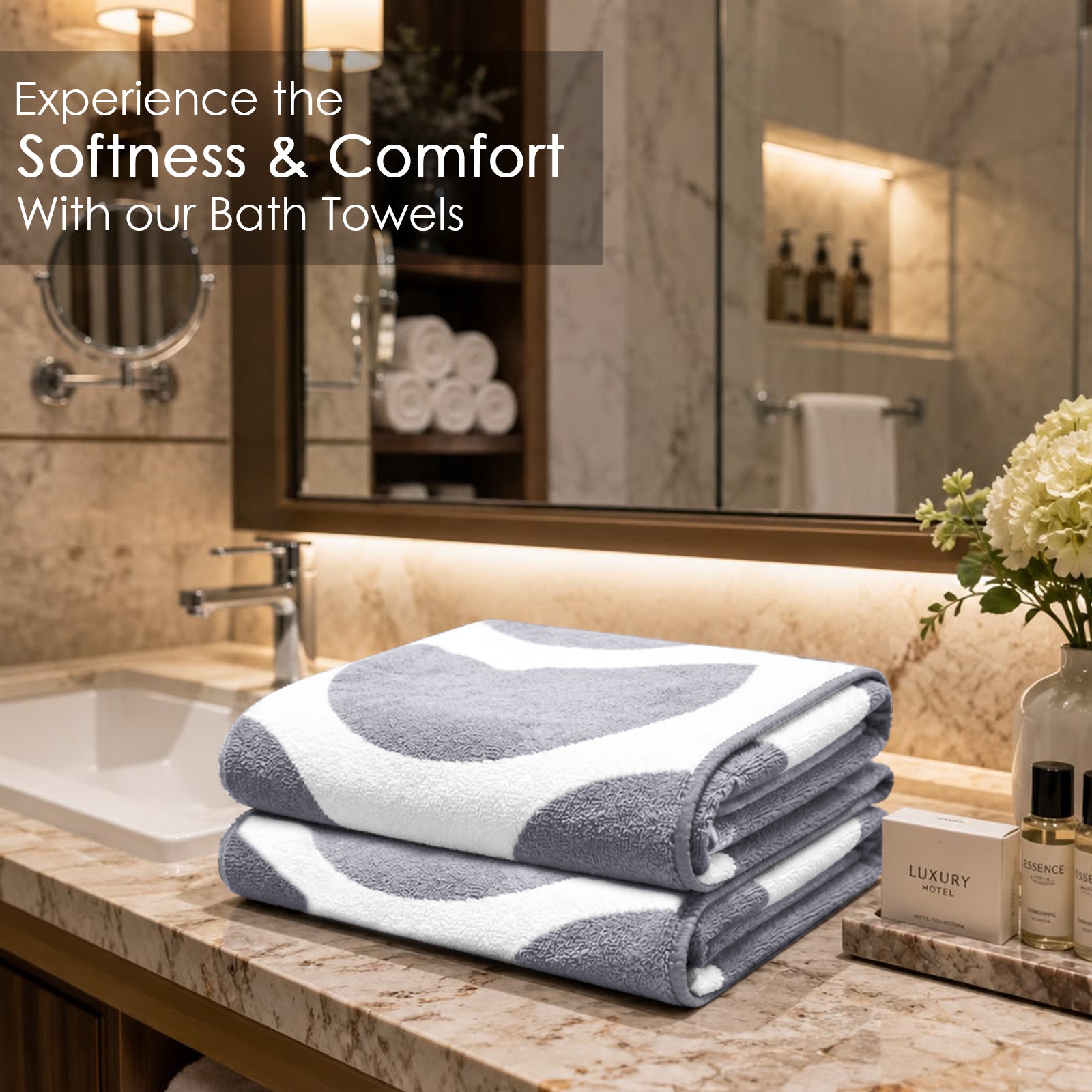 Dual Tone 480 GSM Reversible Microfiber Towel Set
