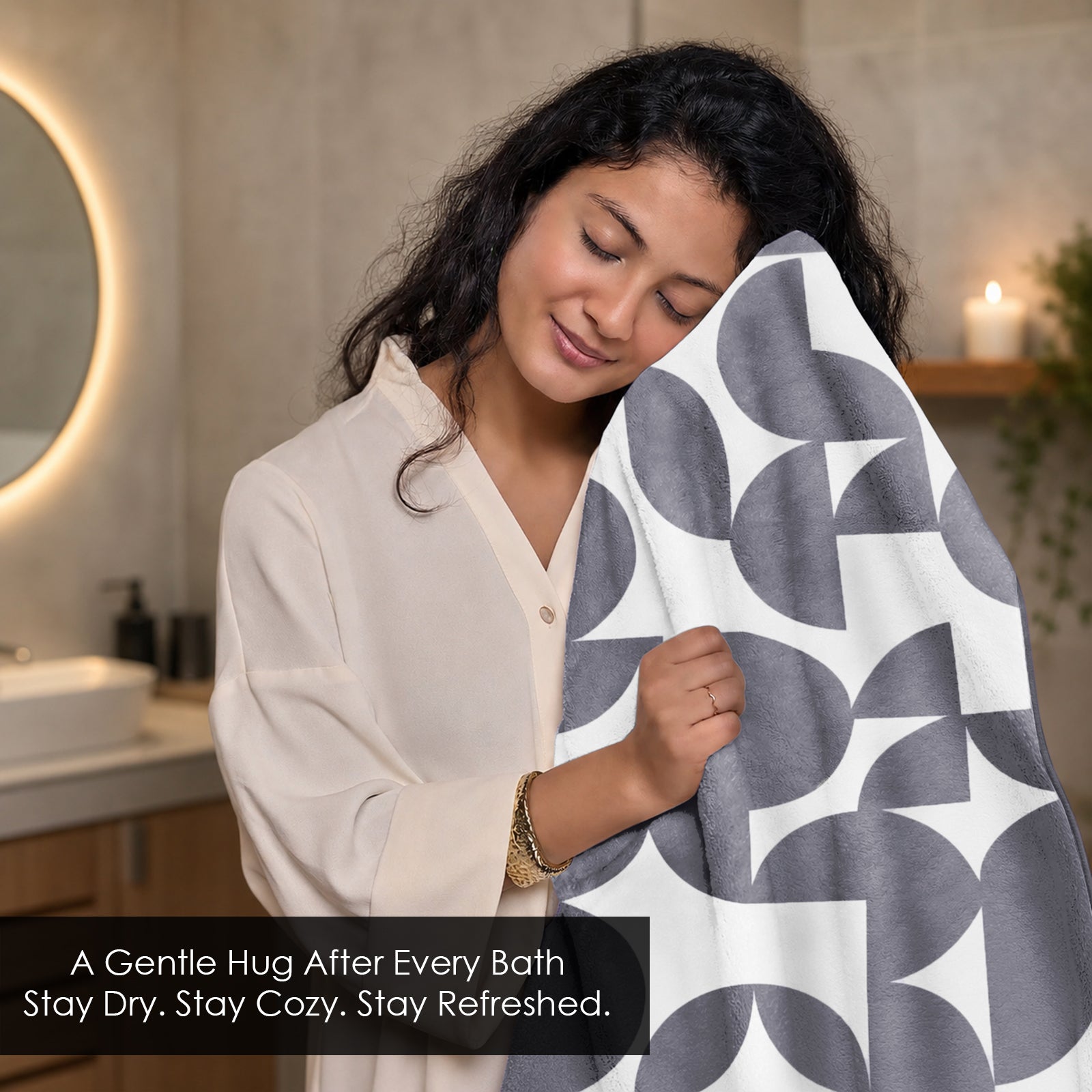 Dual Tone 480 GSM Reversible Microfiber Towel Set