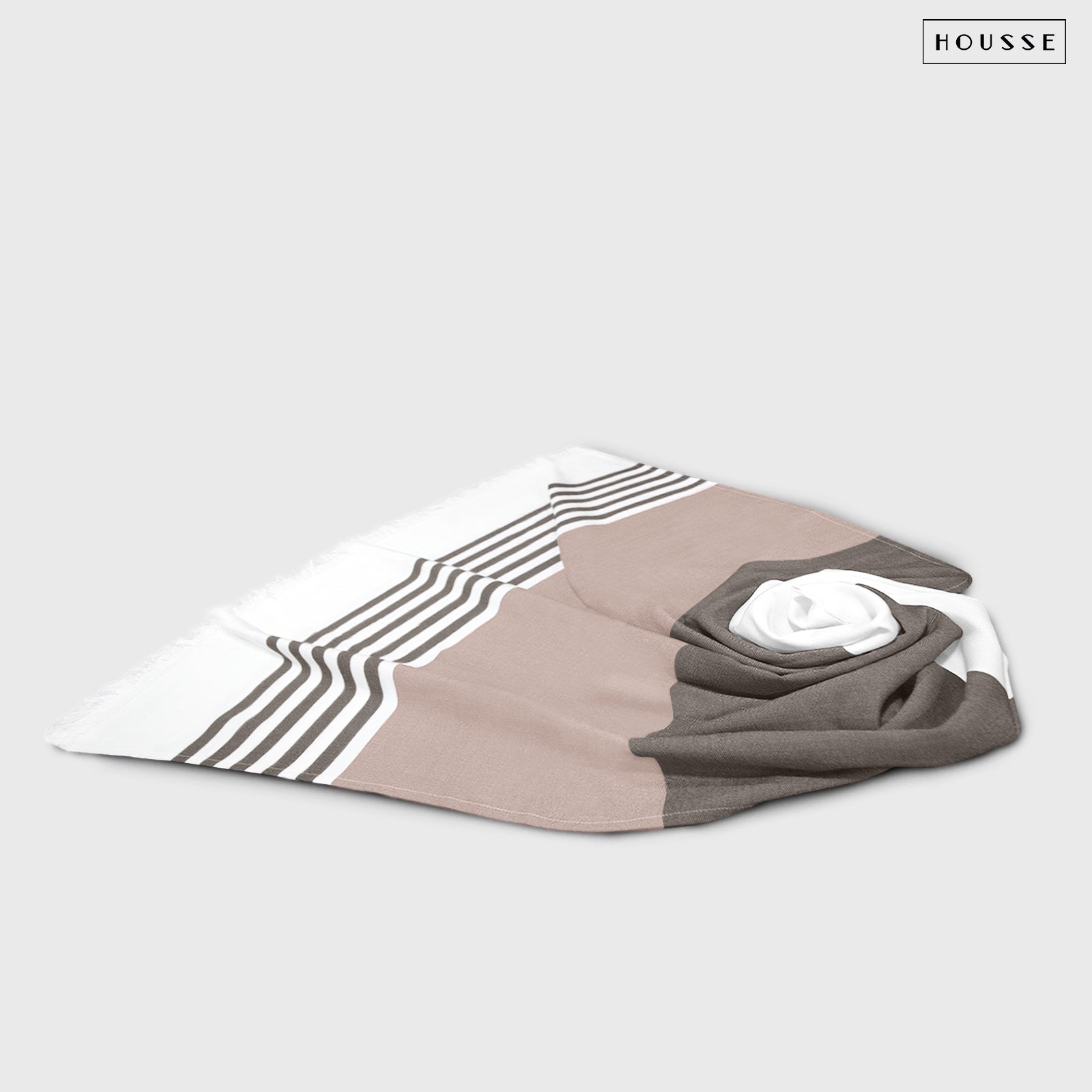 HOUSSE Bold Stripe 100% Bamboo Extra Large Bath Towel | Ultra Soft, Absorbent, Light Weight, & Quick Dry Towel for Bath, Travel, Gym, Beach, Pool, and Yoga | 80 X 160 cms