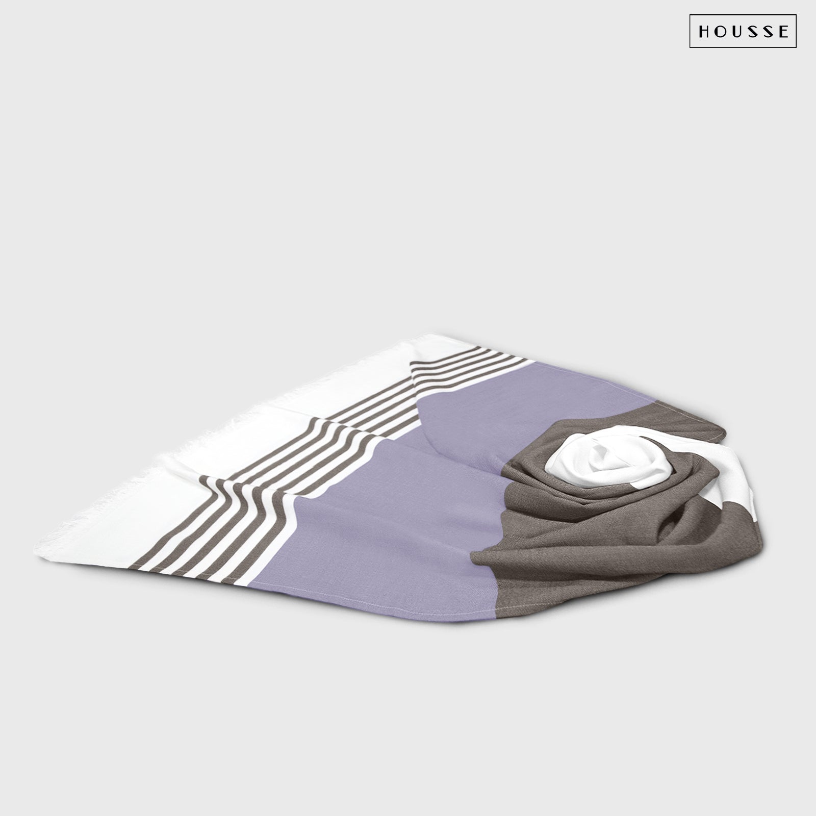 HOUSSE Bold Stripe 100% Bamboo Extra Large Bath Towel | Ultra Soft, Absorbent, Light Weight, & Quick Dry Towel for Bath, Travel, Gym, Beach, Pool, and Yoga | 80 X 160 cms
