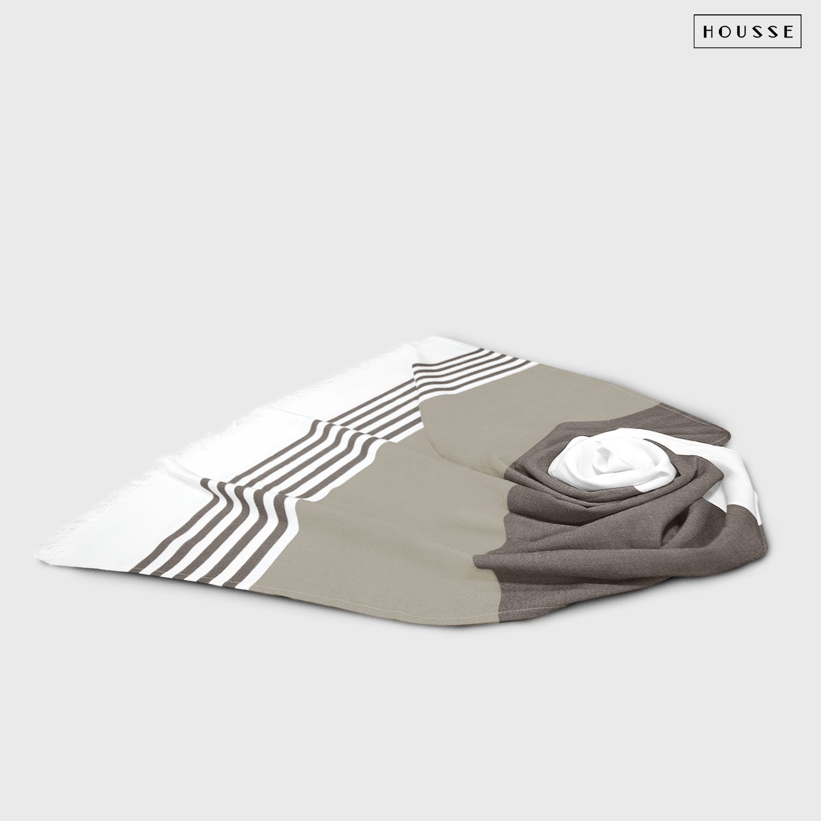 HOUSSE Bold Stripe 100% Bamboo Extra Large Bath Towel | Ultra Soft, Absorbent, Light Weight, & Quick Dry Towel for Bath, Travel, Gym, Beach, Pool, and Yoga | 80 X 160 cms