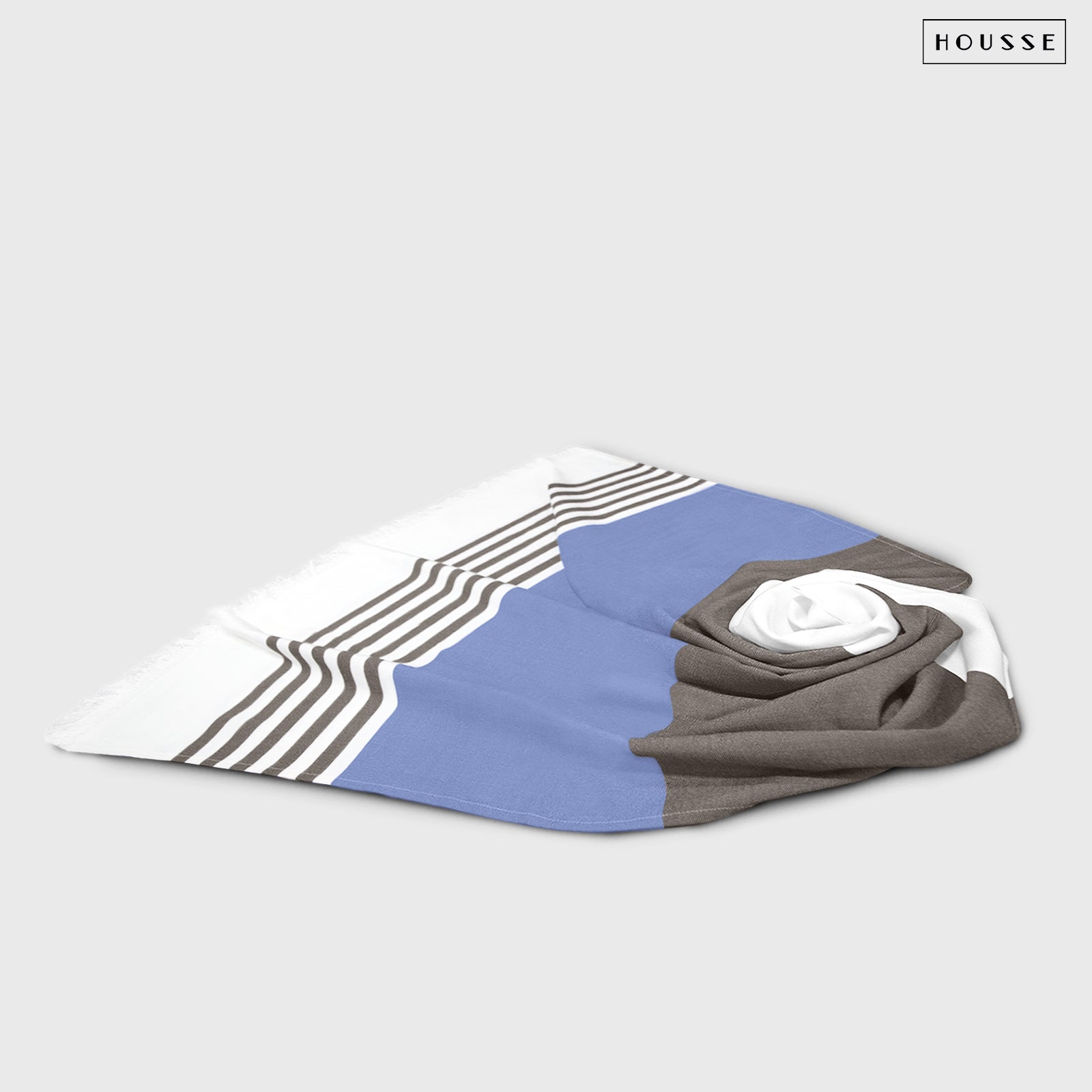 HOUSSE Bold Stripe 100% Bamboo Extra Large Bath Towel | Ultra Soft, Absorbent, Light Weight, & Quick Dry Towel for Bath, Travel, Gym, Beach, Pool, and Yoga | 80 X 160 cms