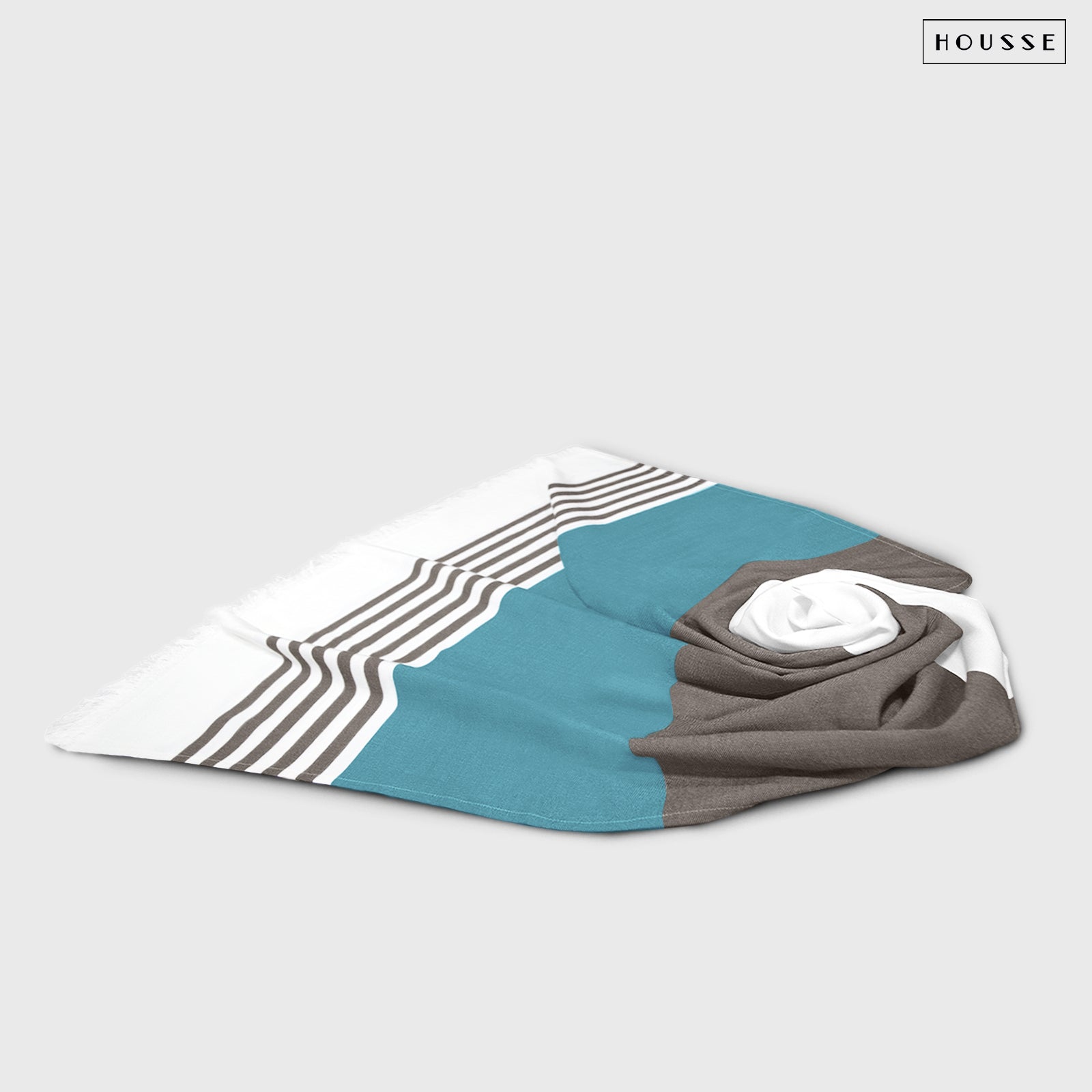 HOUSSE Bold Stripe 100% Bamboo Extra Large Bath Towel | Ultra Soft, Absorbent, Light Weight, & Quick Dry Towel for Bath, Travel, Gym, Beach, Pool, and Yoga | 80 X 160 cms