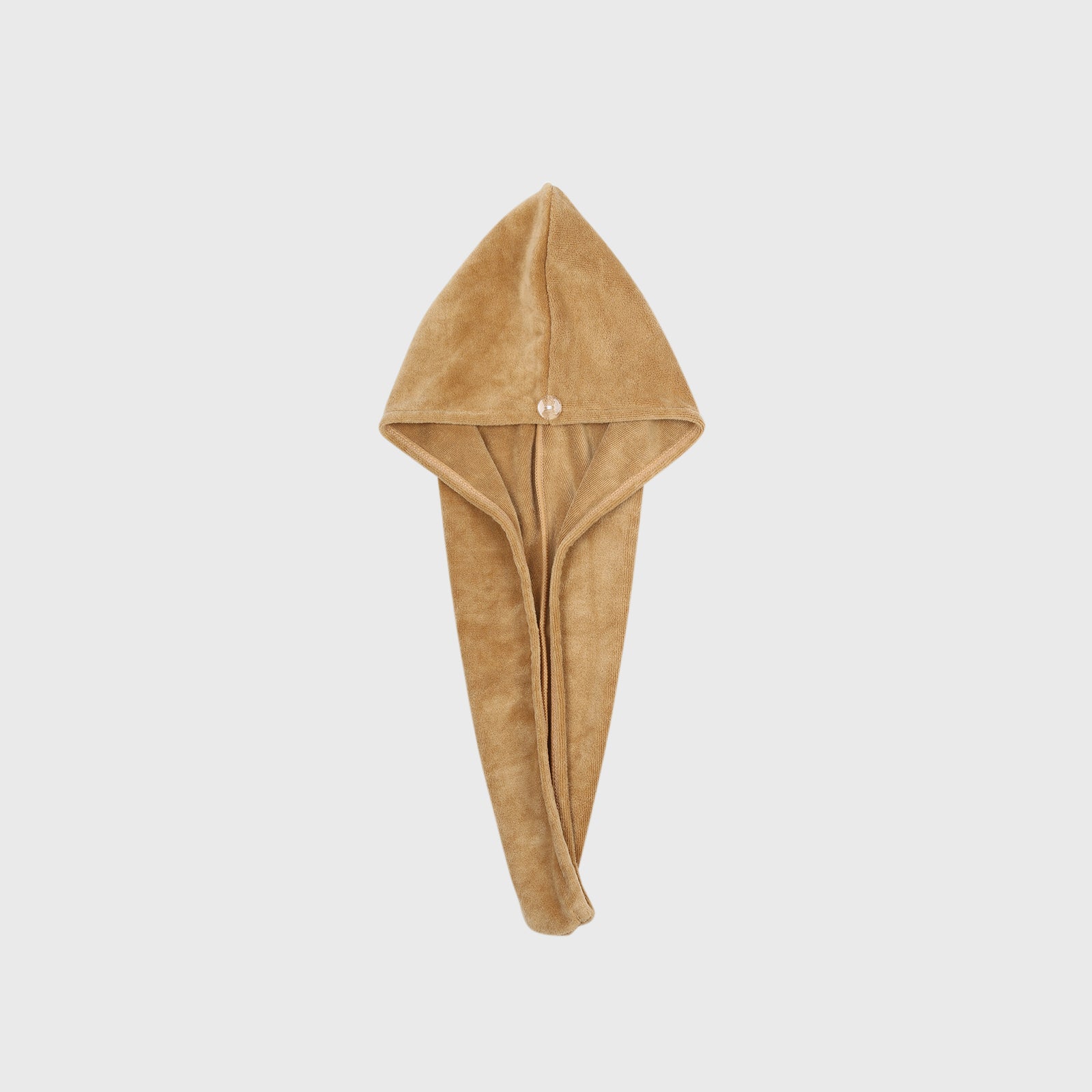 HOUSSE Microfibre Head Towels | 400 GSM High Absorbent Hair Wrap with Adjustable Buttons for Girls | Super Soft & Quick Dry Wrap Towel for Hairs | Set of 2 | 25x65 cm (Desert Sand & Rose Taupe)