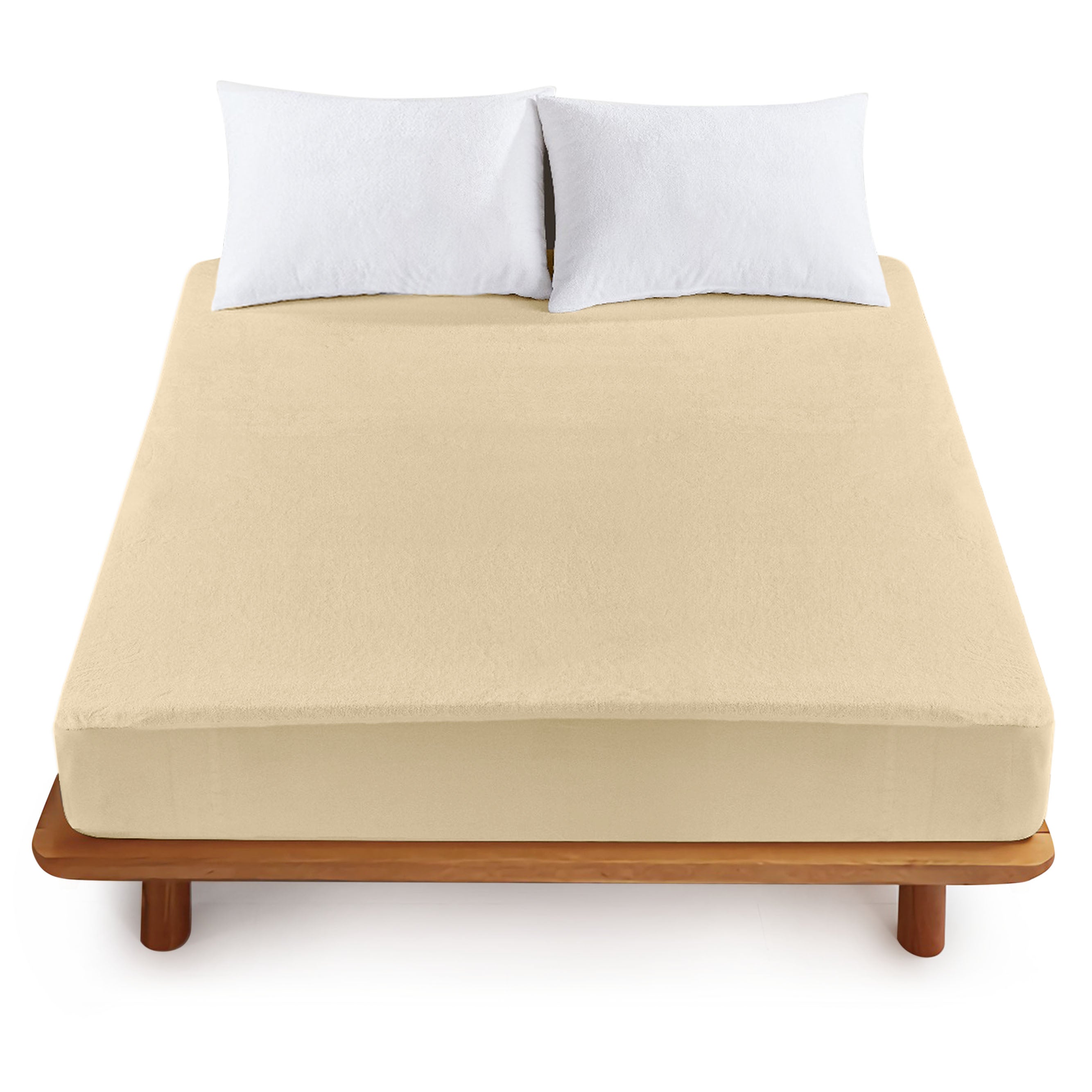 HOUSSE Water Proof Terry Cotton Feel Mattress Protector | Ultra Soft Breathable & Hypoallergenic Fitted Bed |
