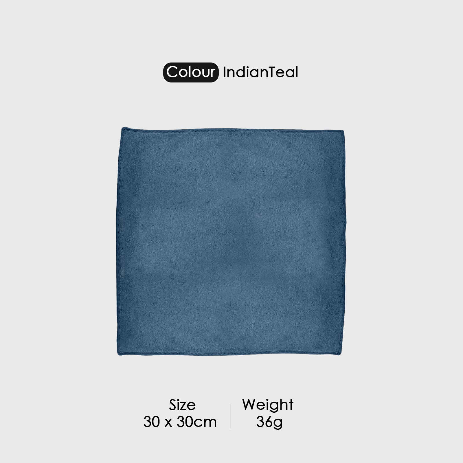 HOUSSE Microfiber Face Towels | Ultra Absorbent, Odour-Free, Quick Dry 450 GSM Face Towel for Home, Gym, Travel, Running and Personal Use | 30x30 cm | Set of 4 in One Colour (Indian Teal, Pack of 4)