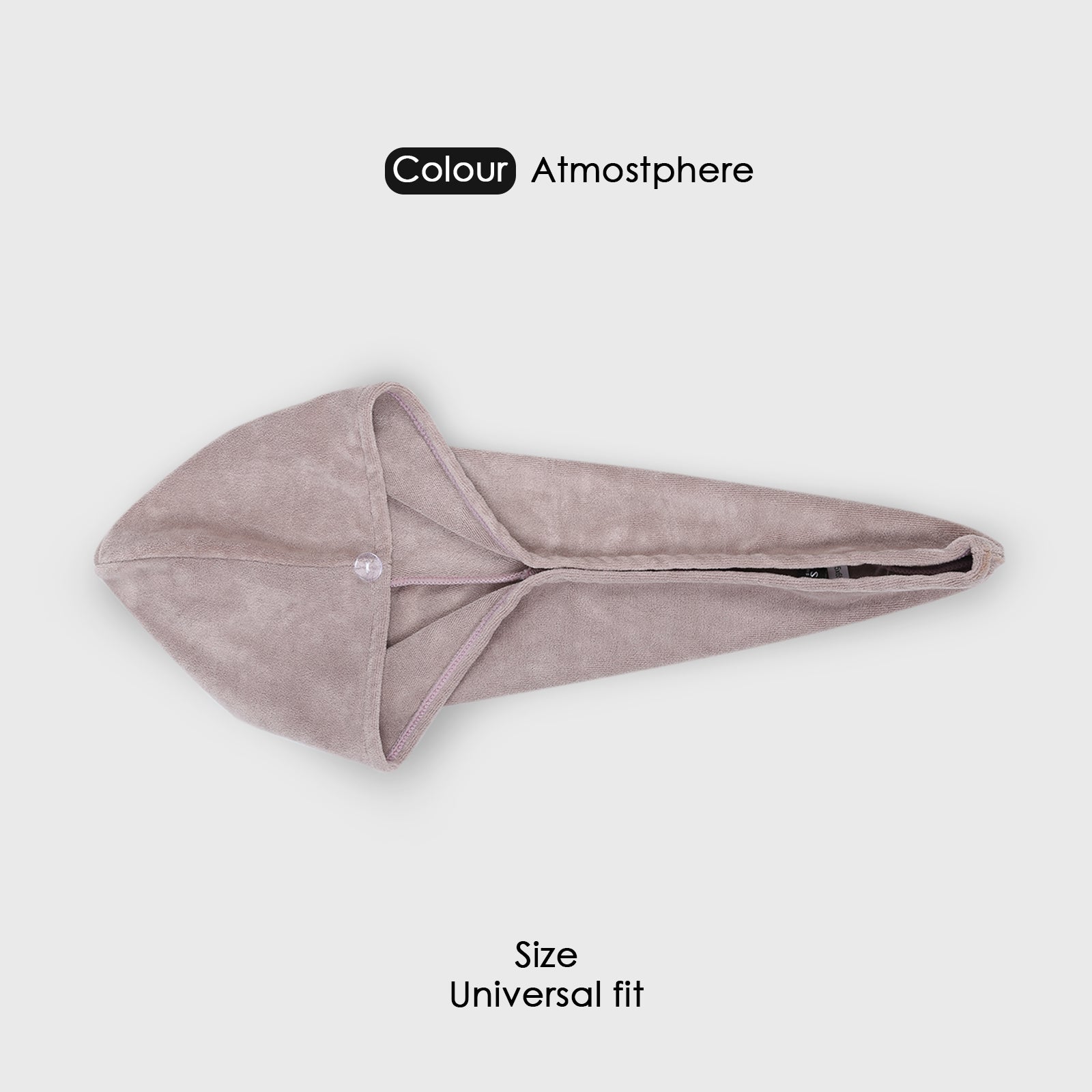 HOUSSE Microfibre Head Towels | 400 GSM High Absorbent Hair Wrap with Adjustable Buttons for Girls | Super Soft & Quick Dry Wrap Towel for Hairs | Set of 2 | 25x65 cm (Desert Sand & Rose Taupe)