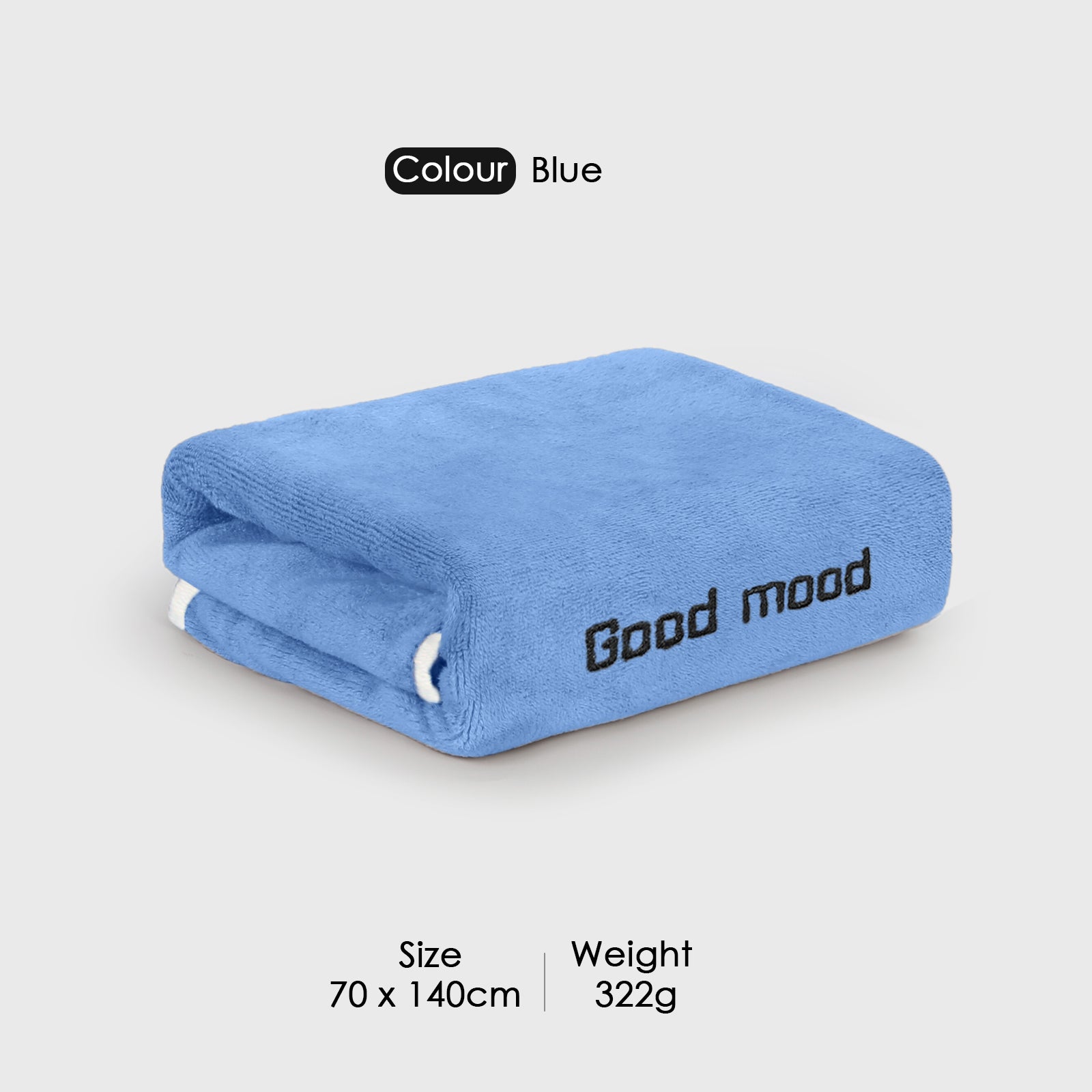 HOUSSE Premium Soft Microfiber Embroidery Bath Towel for Men, Women & Kids, 70x140cm Absorbent Quick-Drying Sweat Towel, 350 GSM Ideal for Gym, Beach, Outdoor